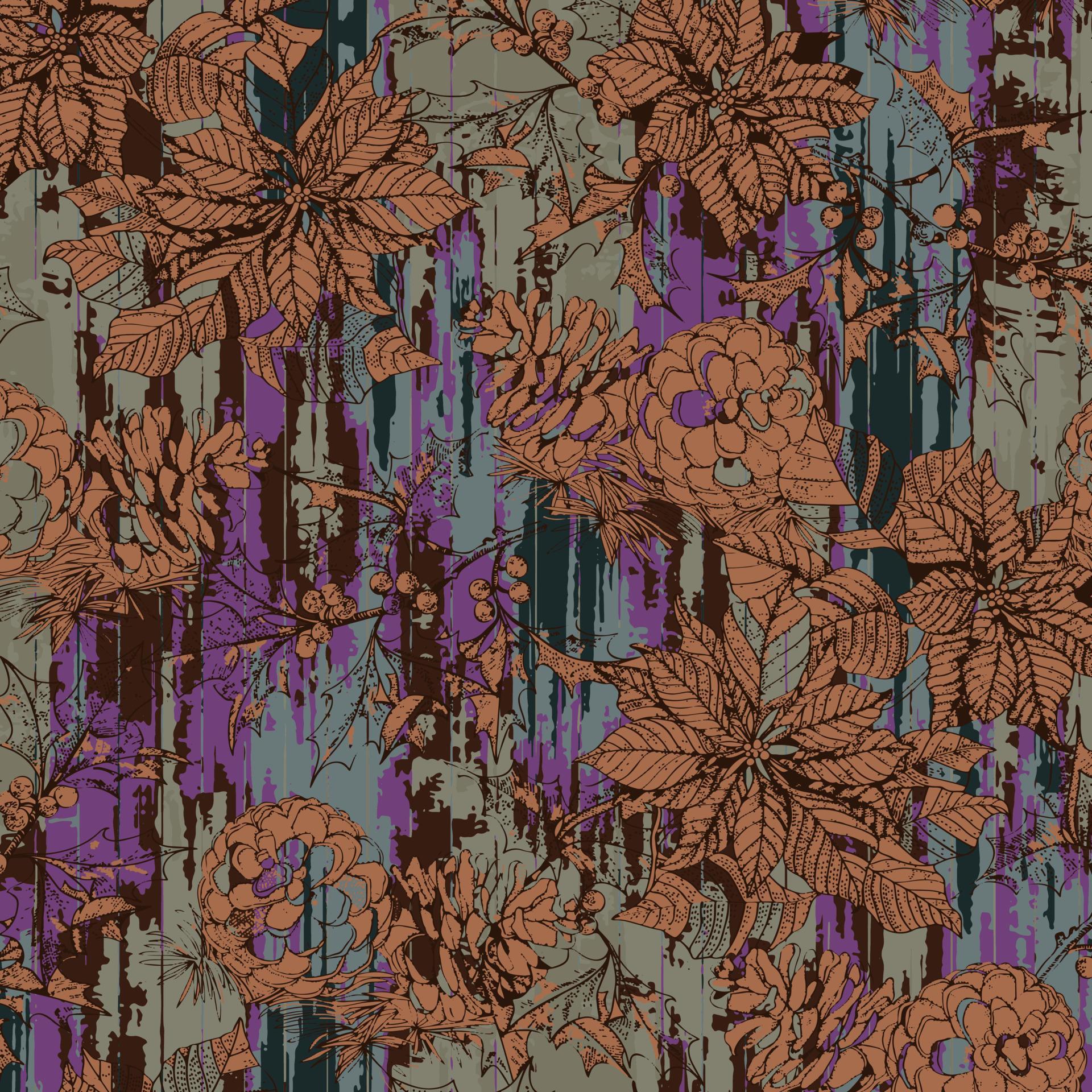 Flower multicolored textured repeat pattern design Stock Free