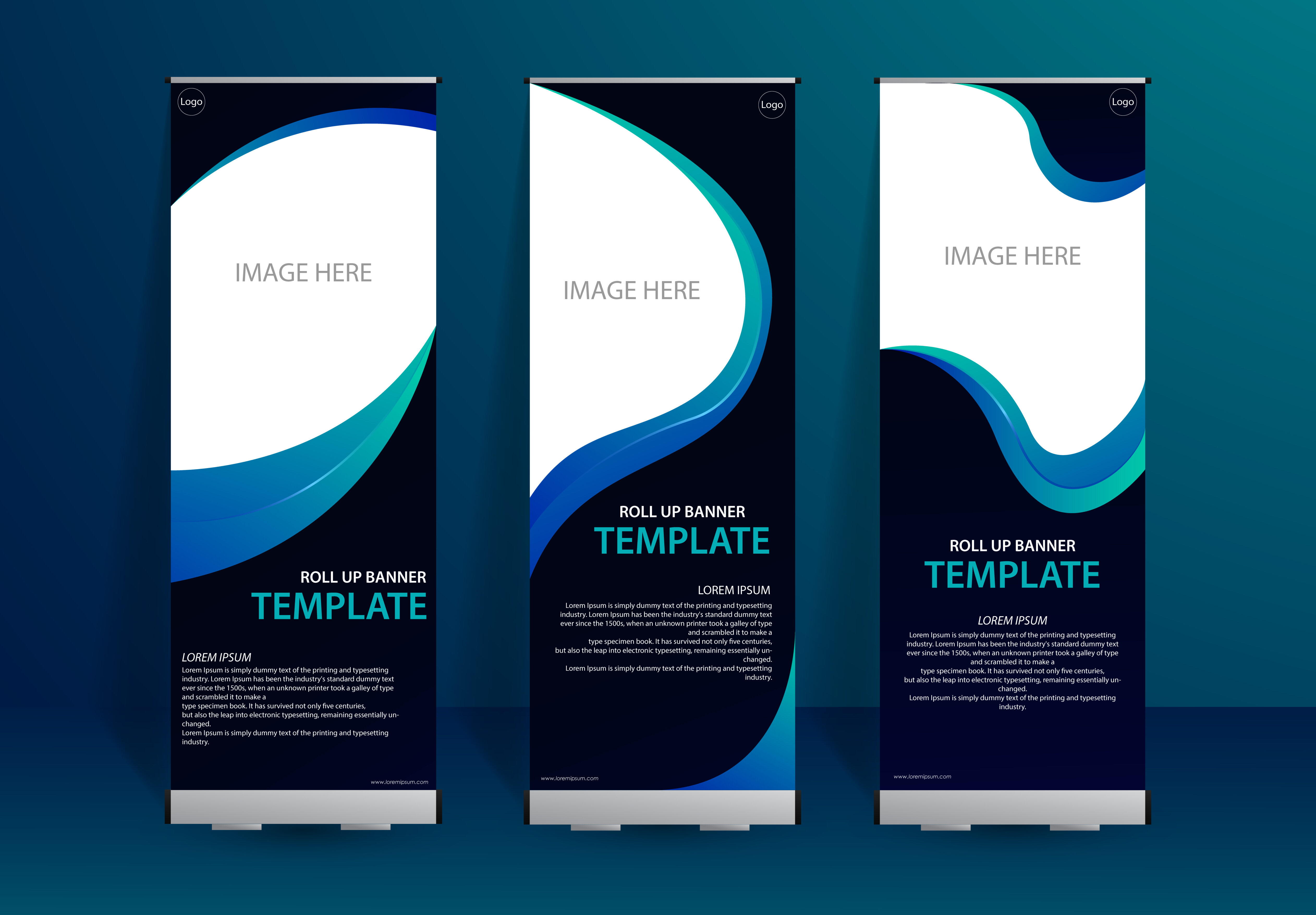 Roll banner template for business Free Vector and Free SVG