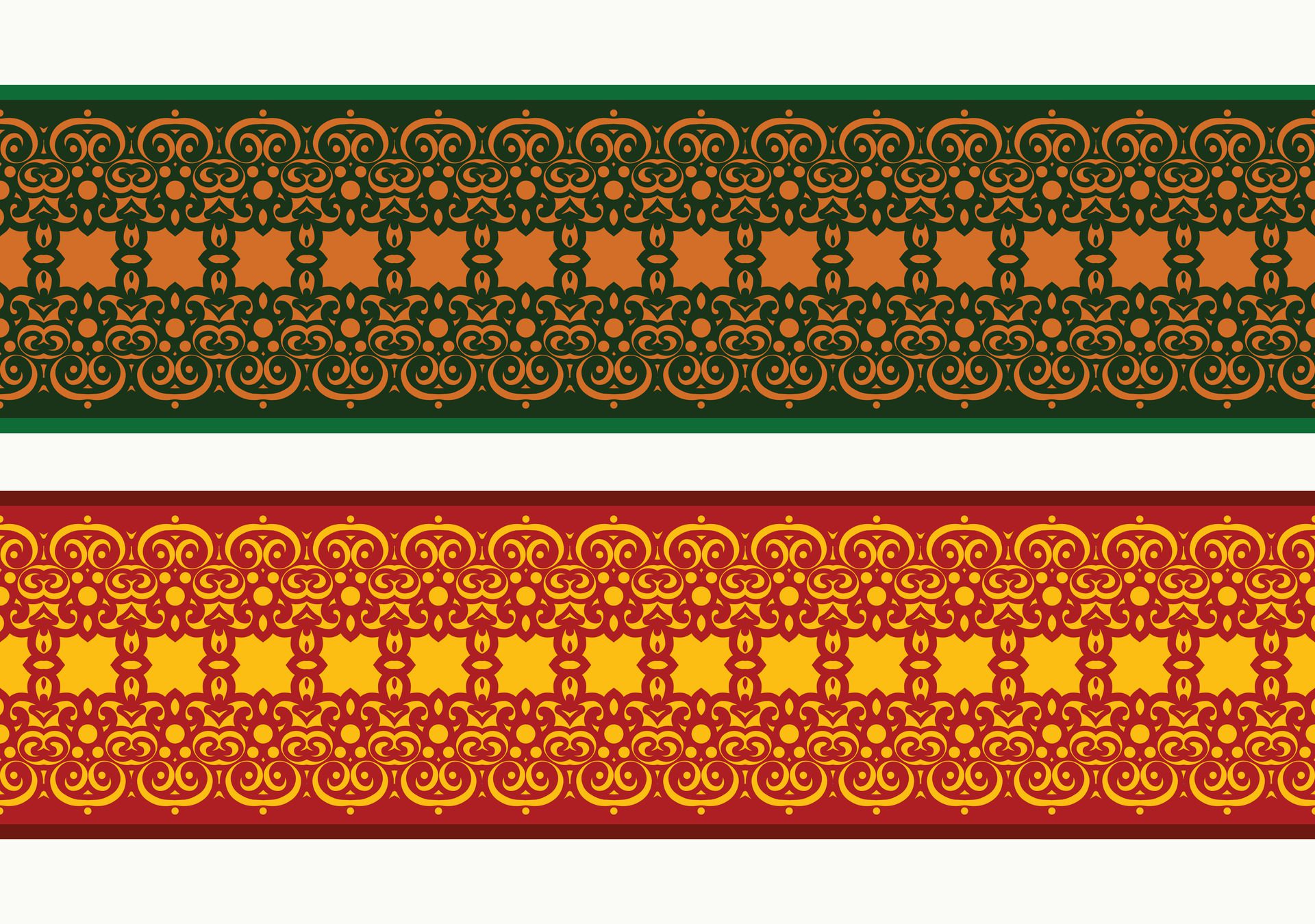 Henna banner border with colorful border Free Vector