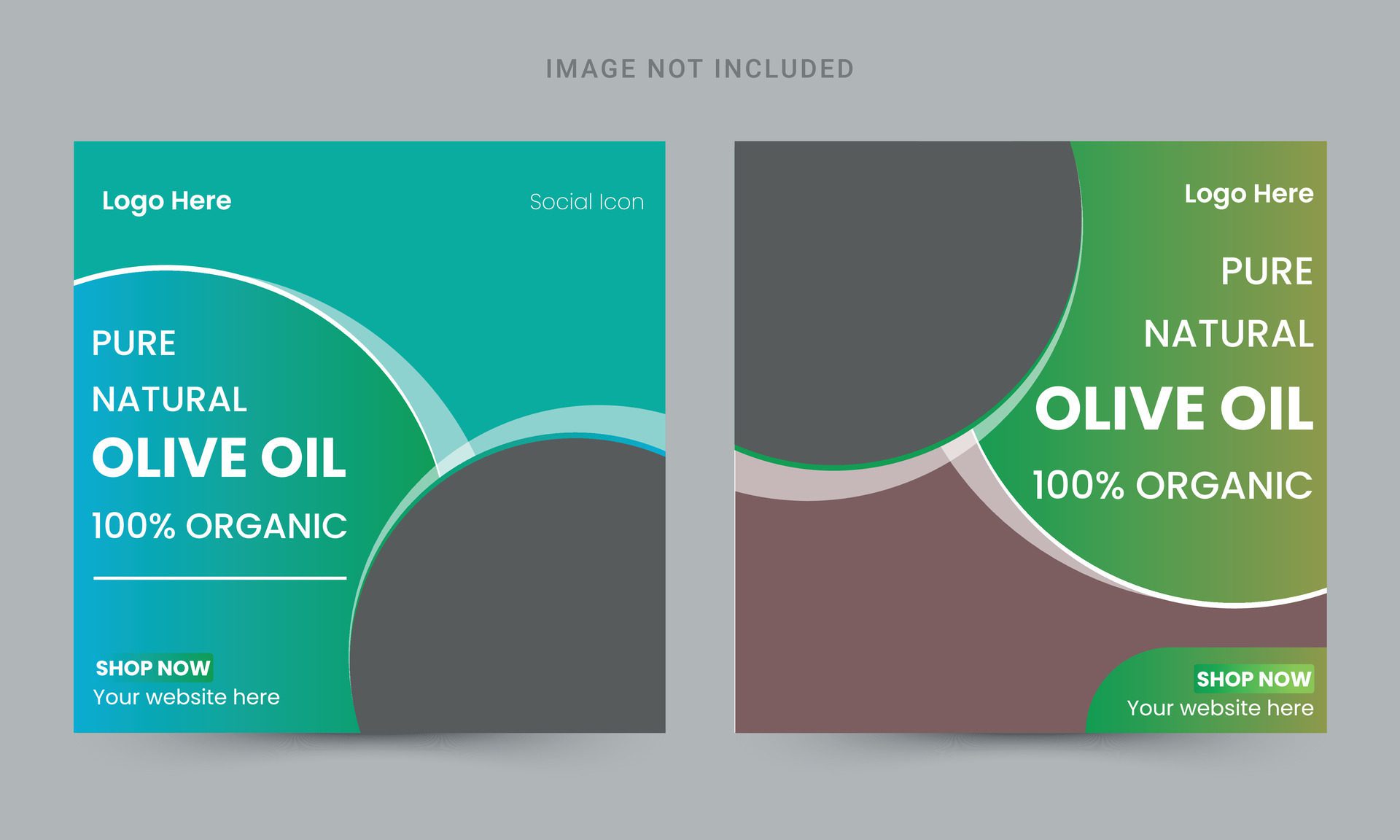 CBD oil social media banner template design Free Vector