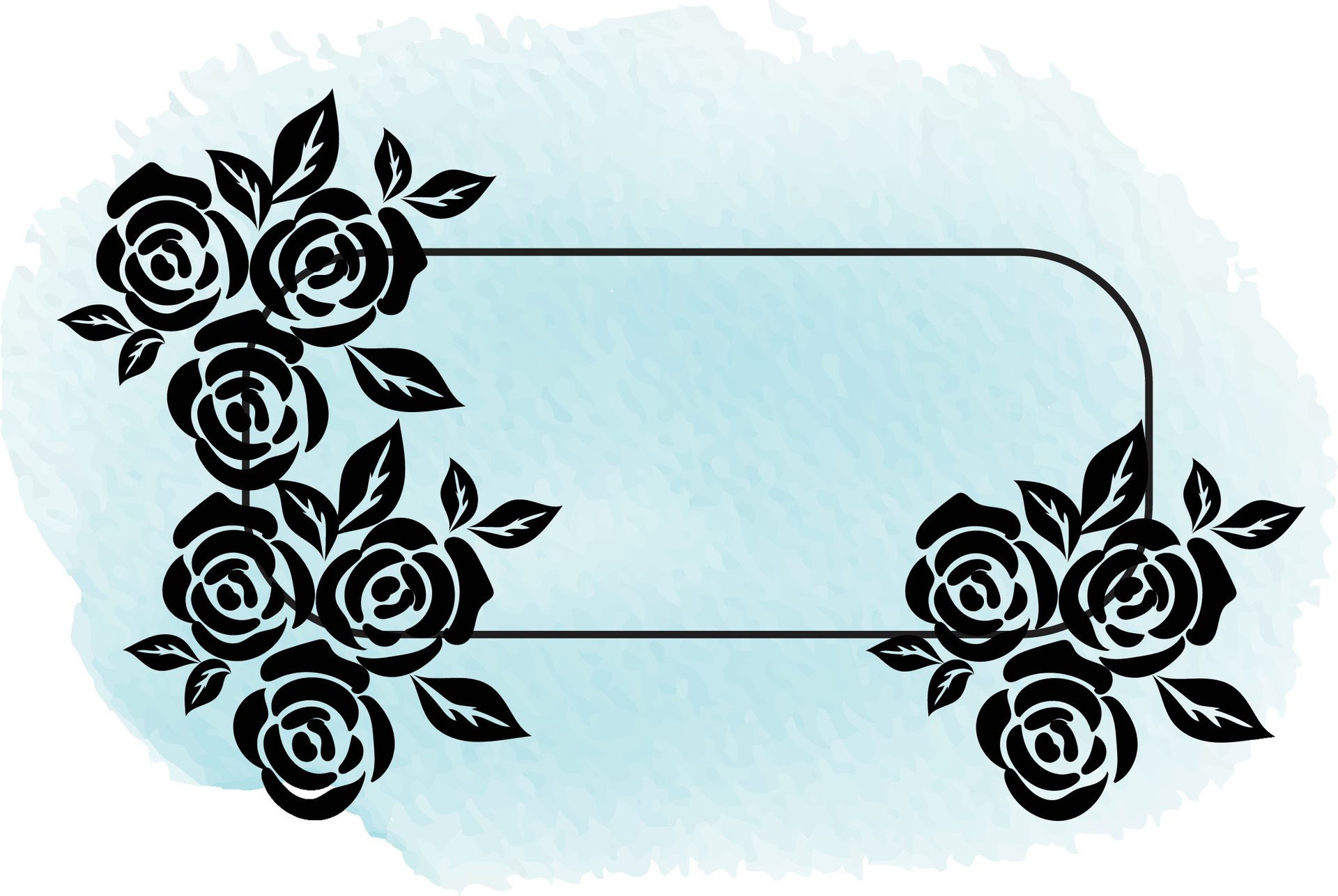 realistic hand drawn flowers with blank banner Free Vector