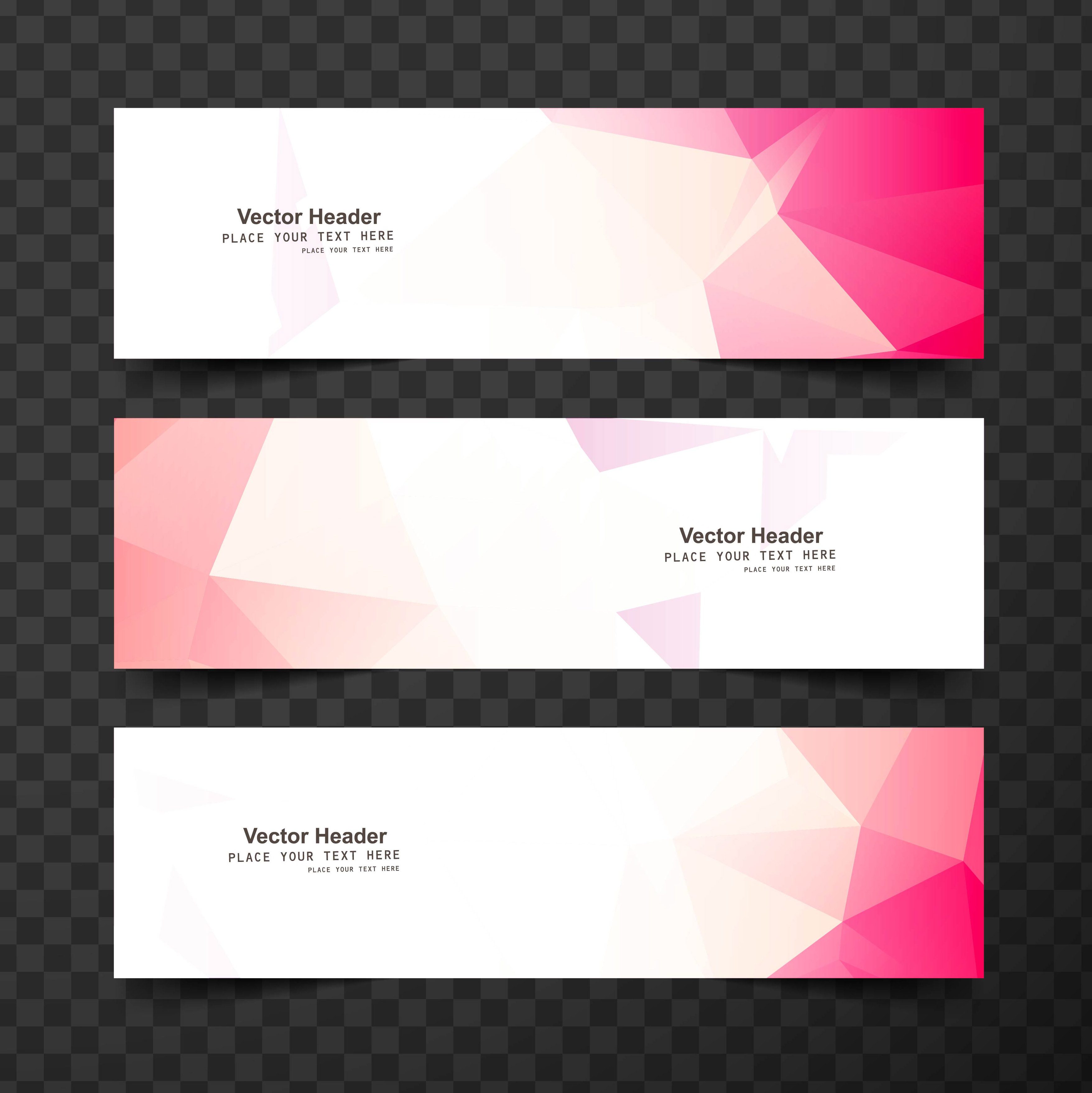 modern geometric banners Free Vector