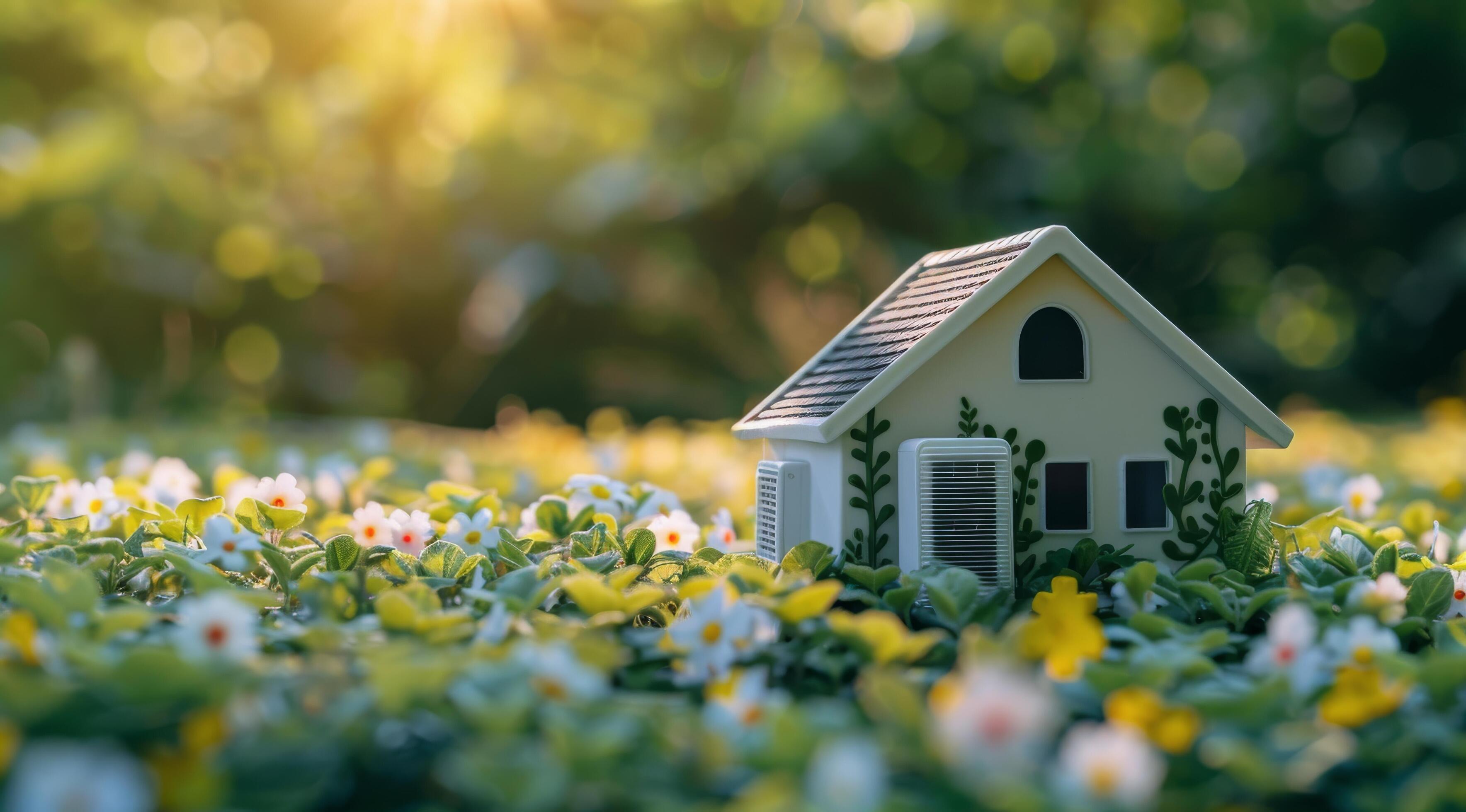 Fan Cooler In Sunny Field With House In Background Stock Free