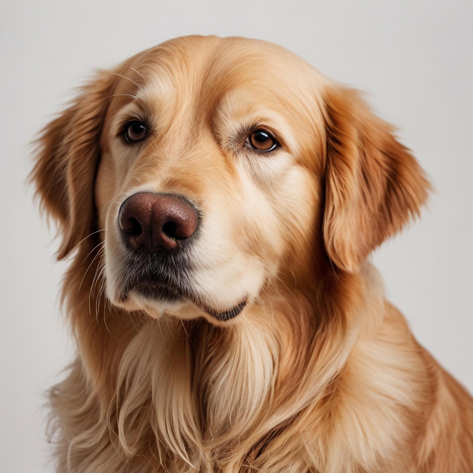 Golden Retriever Goldie Dog Pet white background Stock Free