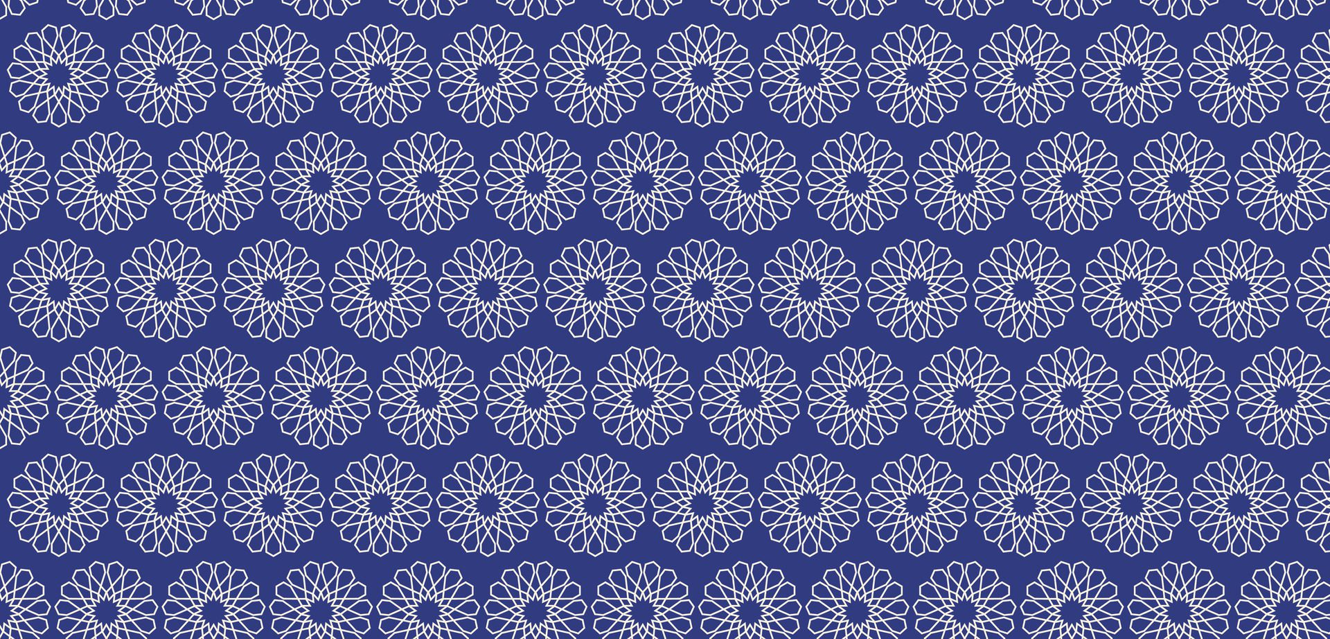 Islamic pattern with blue color background Free Vector