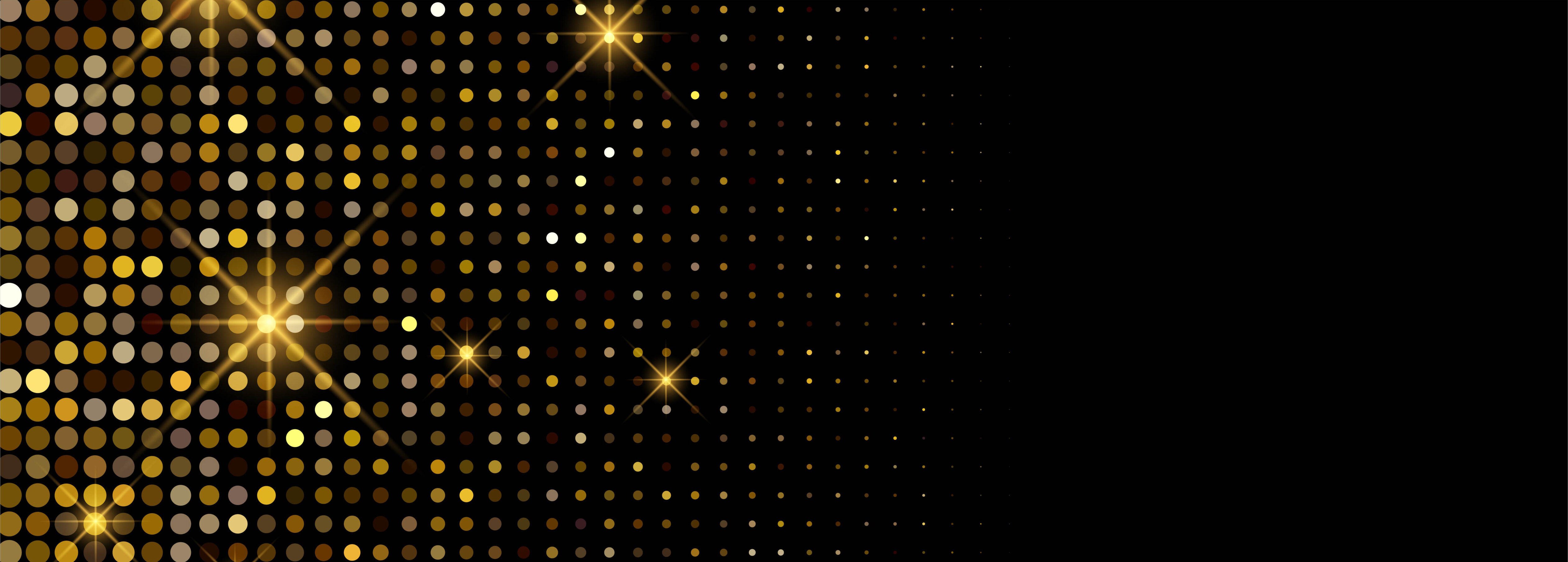 Luxury shiny golden glitters banner background Free Vector