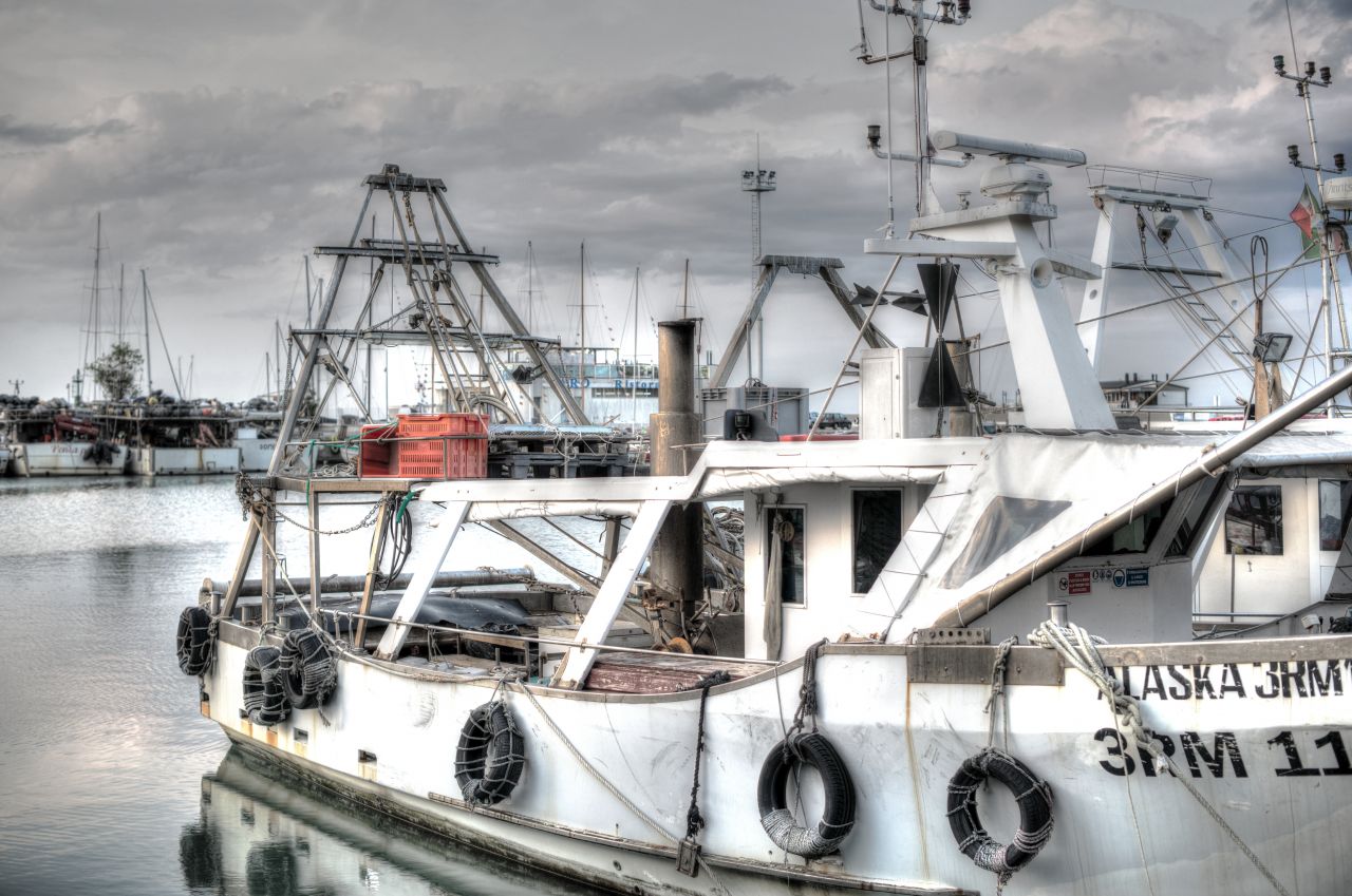 Cattolica harbor Stock Free