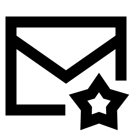 Mail, star icon