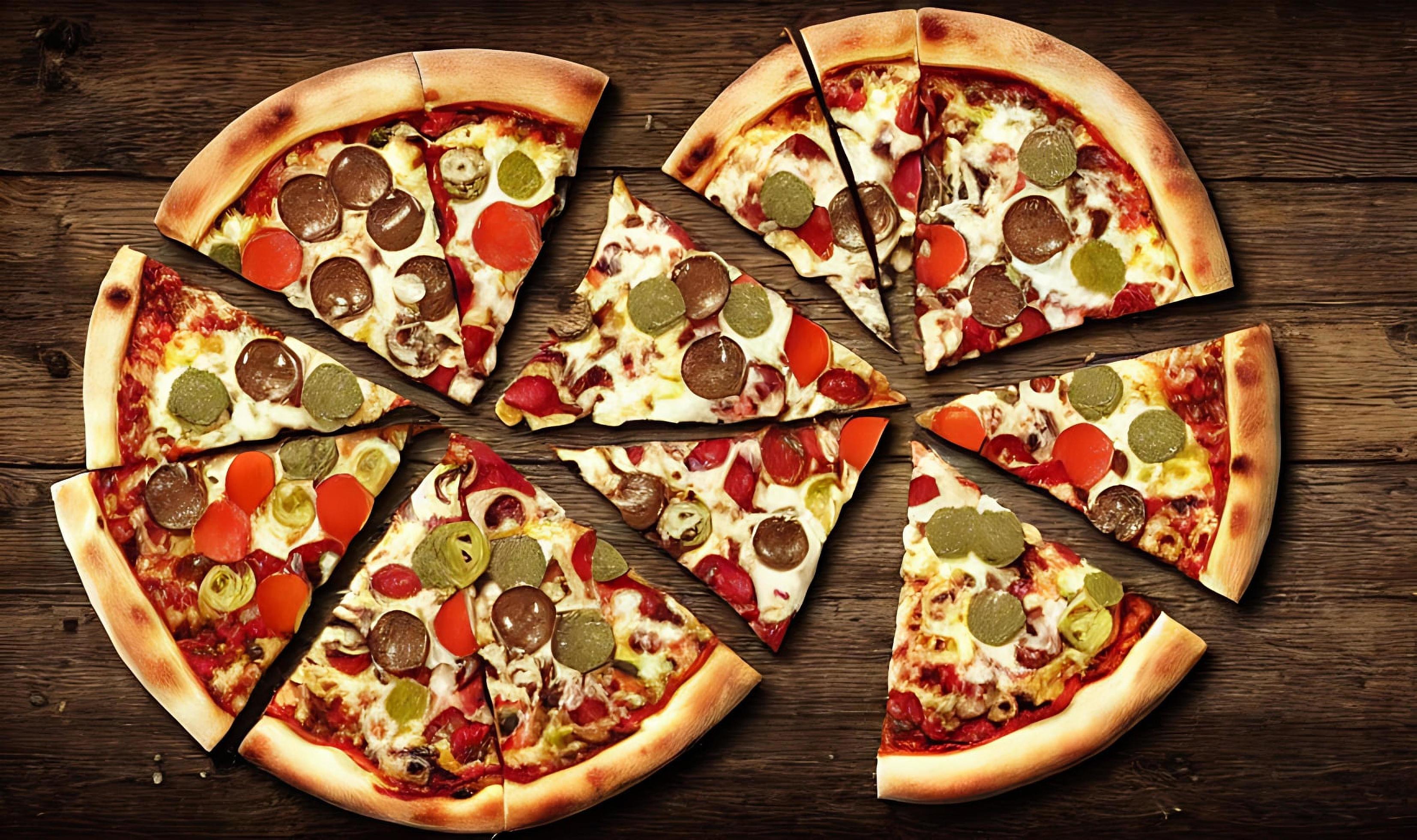 Pizza. Traditional Italian cuisine fast food. Stock Free