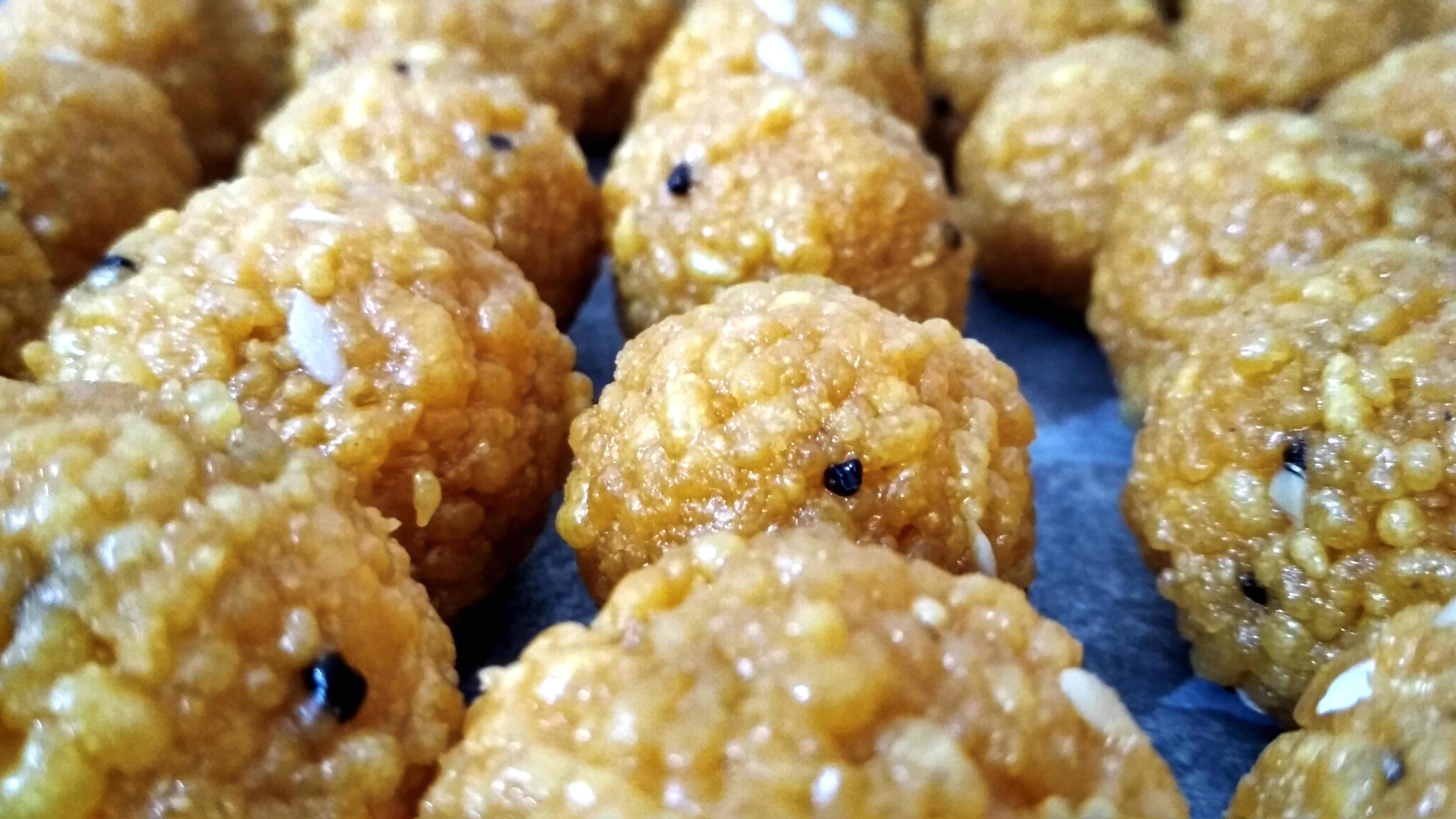 Indian sweet food boondi laddu Stock Free