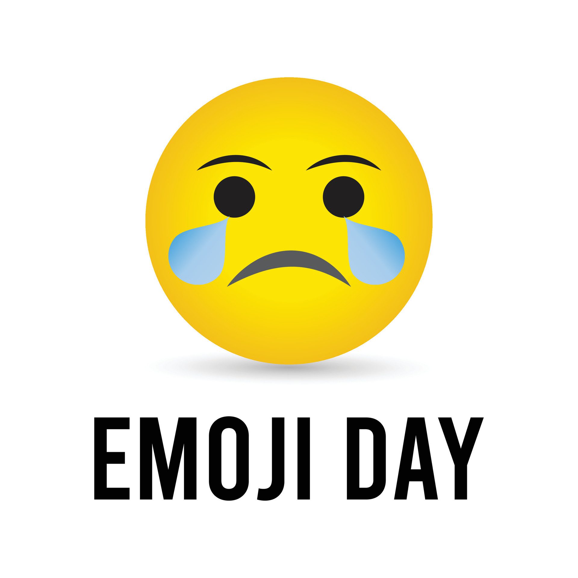 World Emoji Day observed every year in July. Template for background, banner, card, poster with text inscription. Free Vector