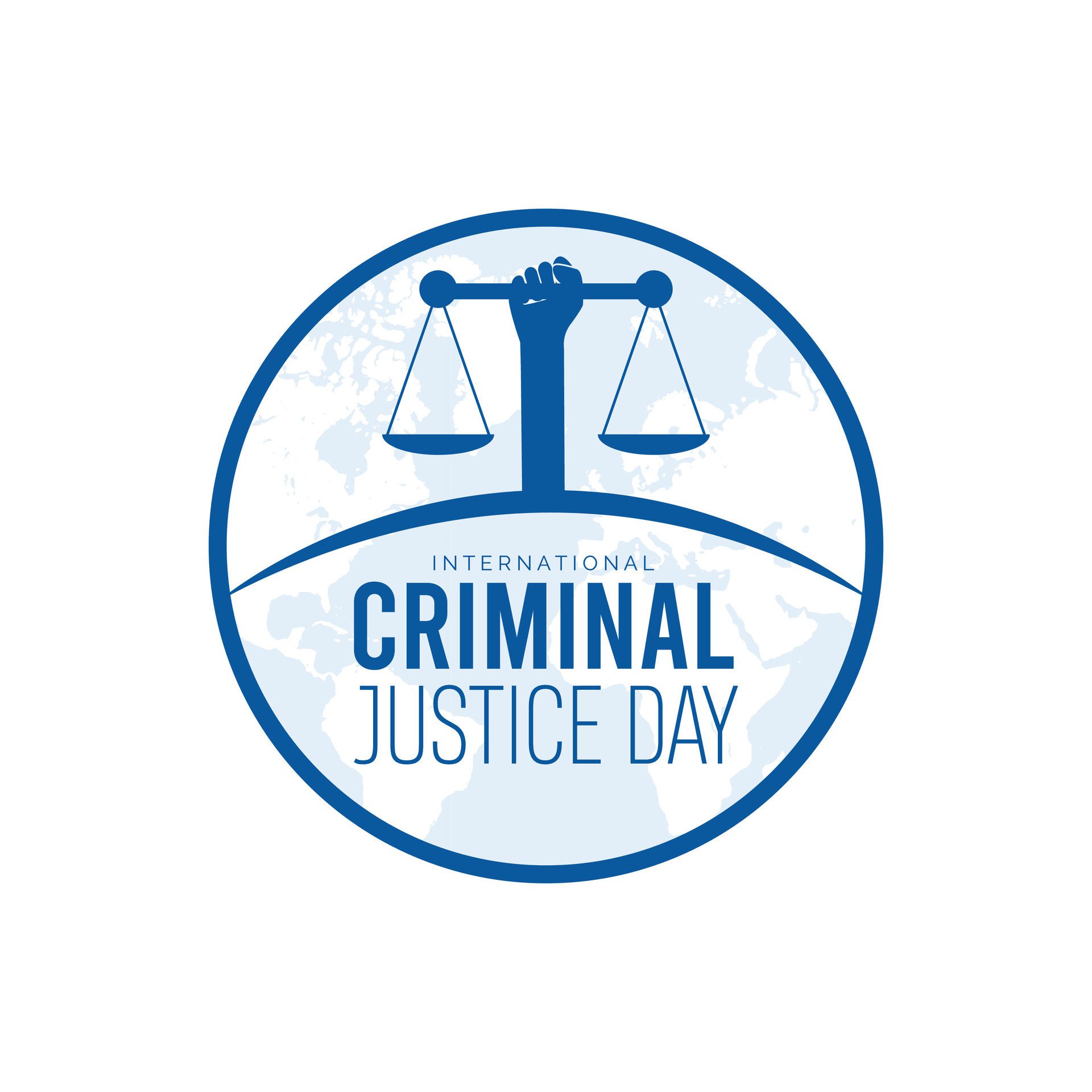 International Criminal Justice Day observed every year in July. Template for background, banner, card, poster with text inscription. Free Vector