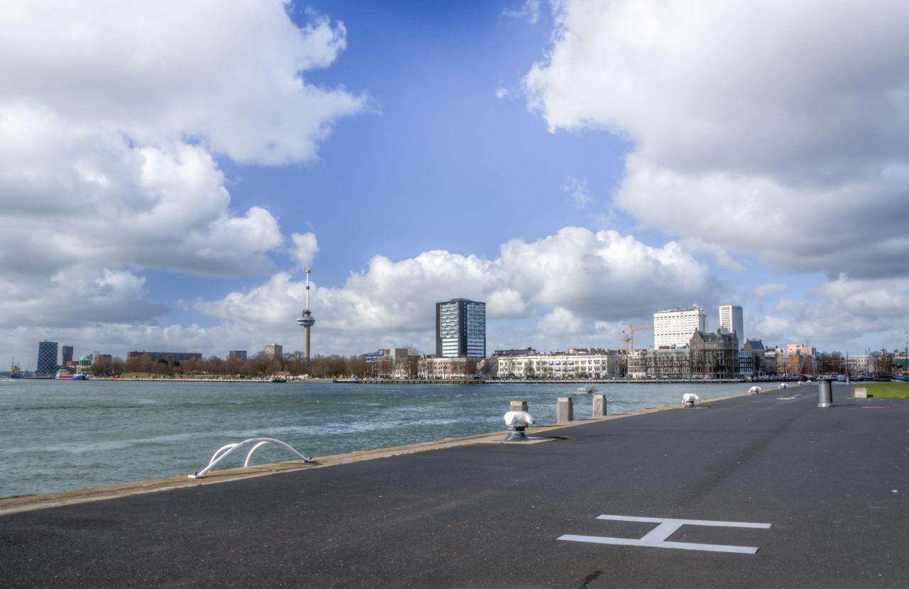 Rotterdam skyline with Euromast Stock Free