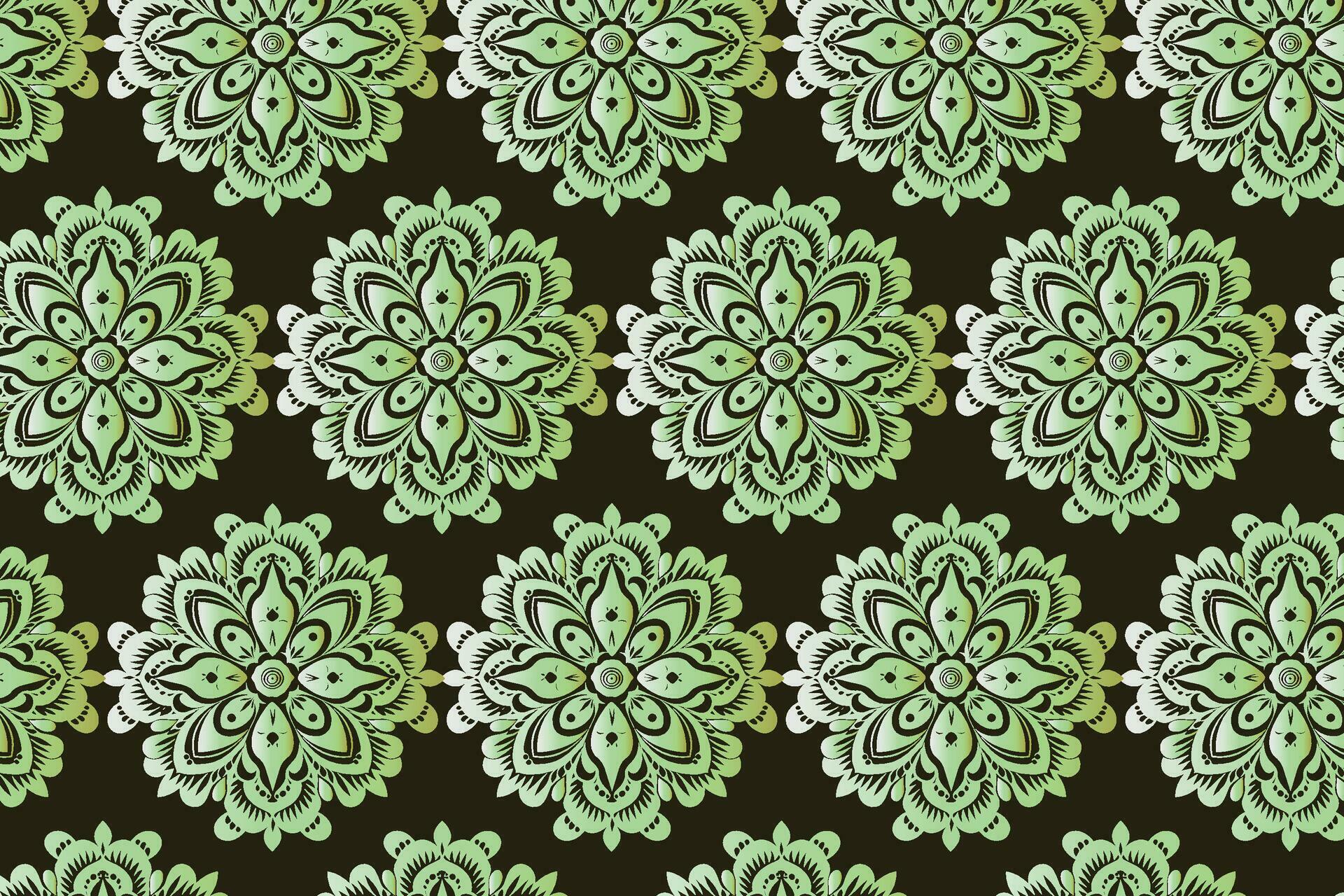 Green Flower and White Leaves, A Beautiful Floral Pattern Stock Free and Free SVG