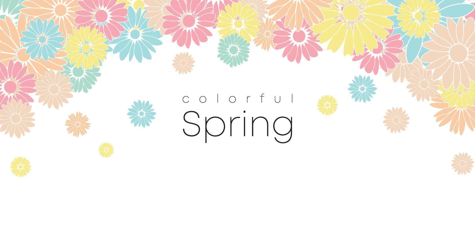 Spring abstract vector backgrounds with flowers,Art illustration for card, banner, invitation, social media post, poster, advertising. Stock Free