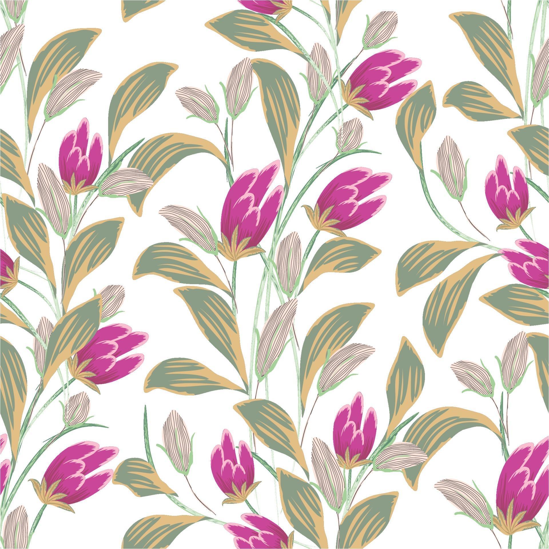 Modern abstract floral organic repeat pattern design Stock Free