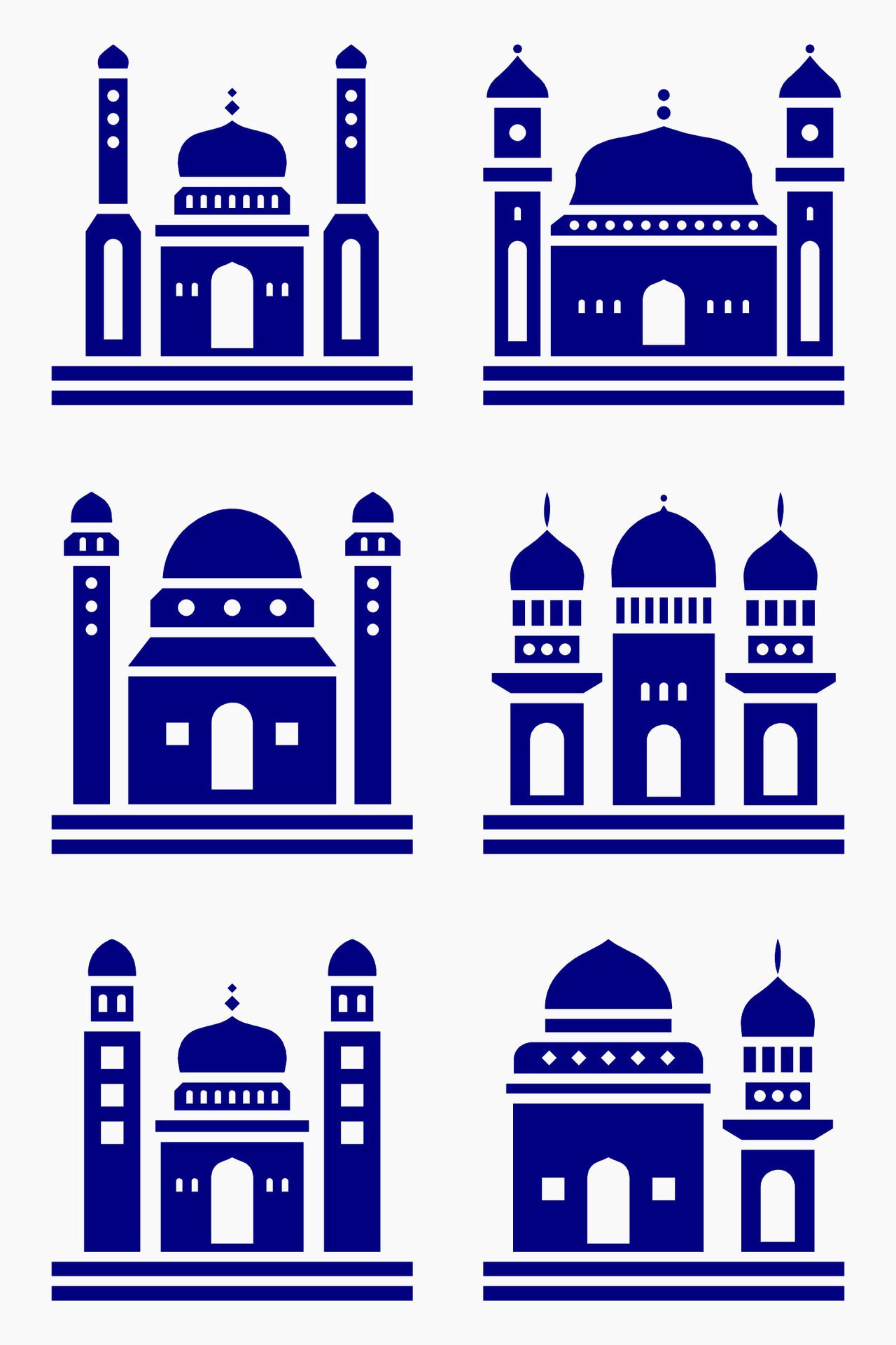 Mosque muslim pattern for decoration, background, panel, and cnc cutting Free Vector