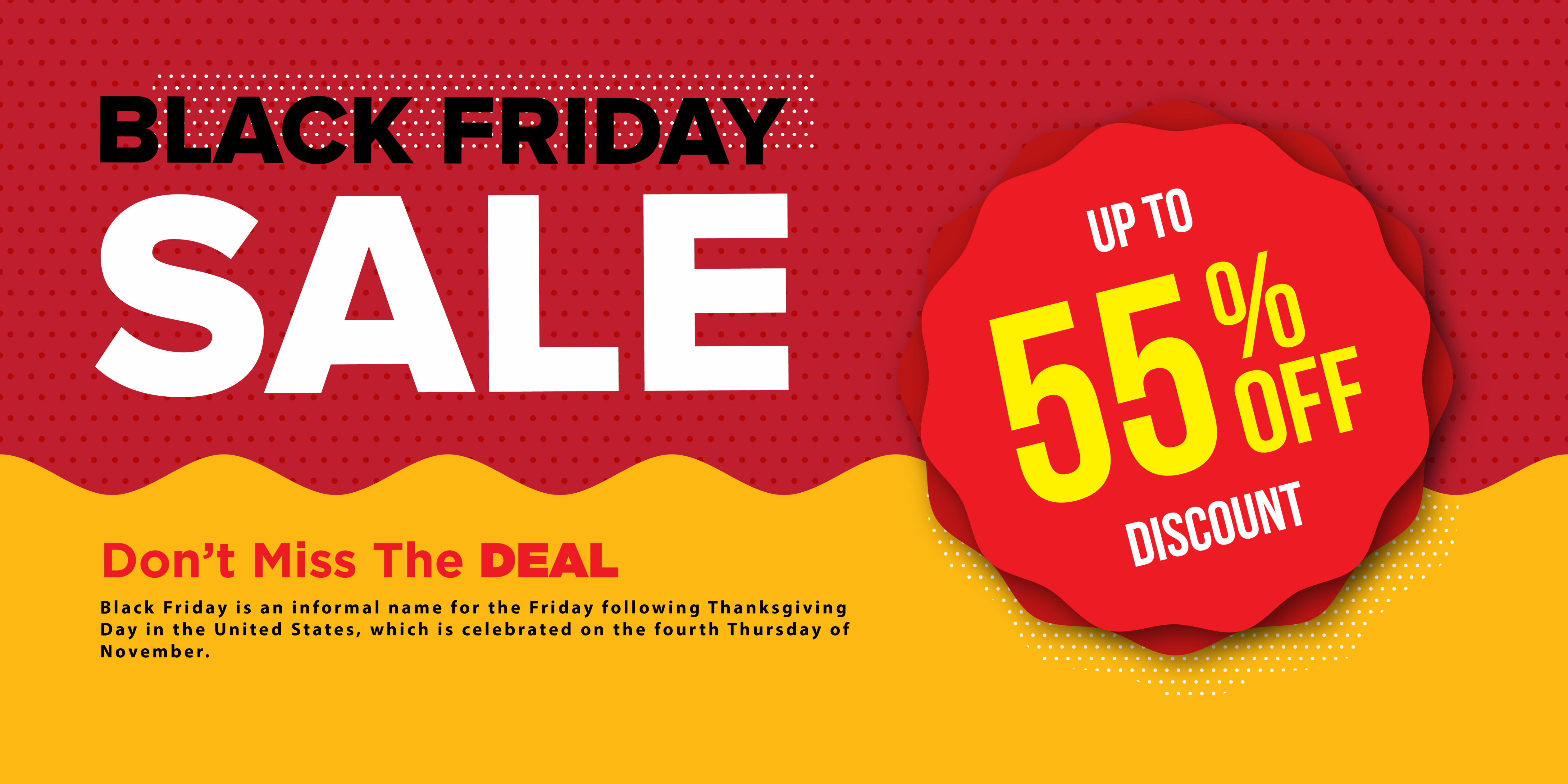 Black Friday Sale Banner Free Vector