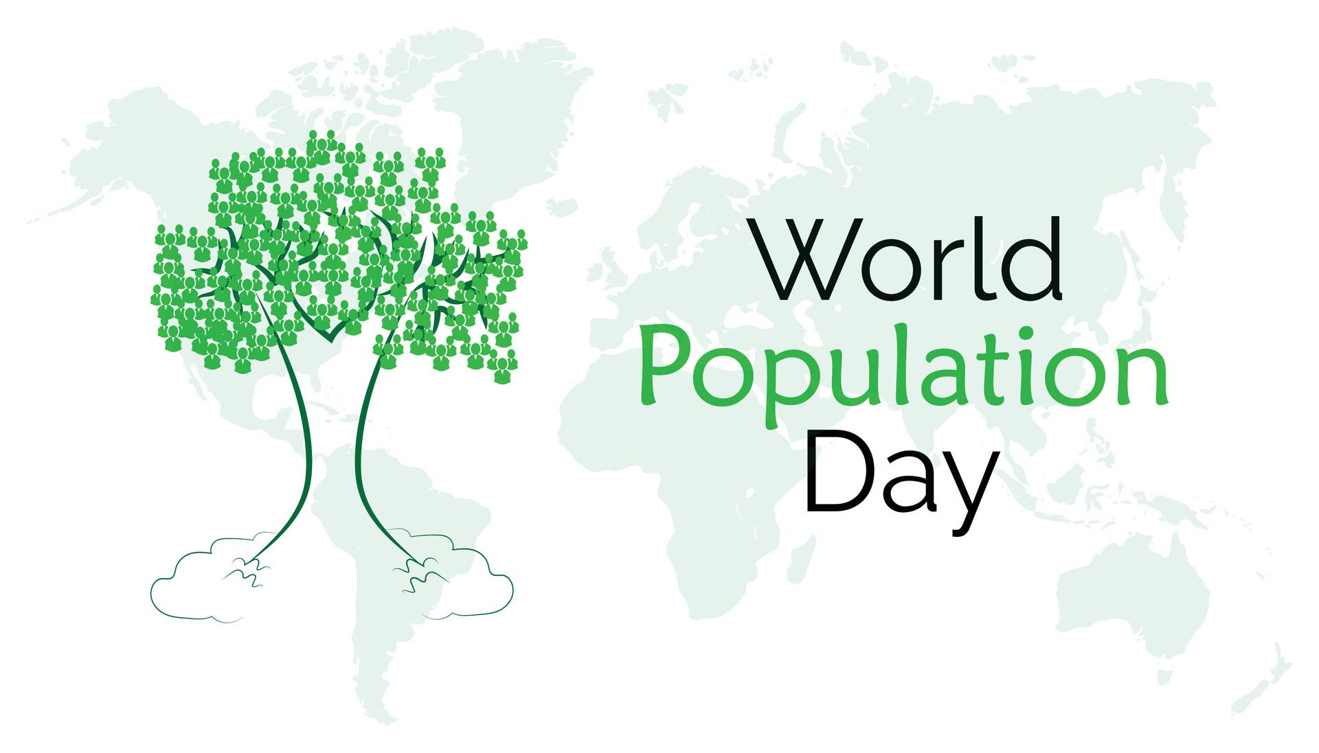 World Population Day observed every year in July. Template for background, banner, card, poster with text inscription. Free Vector