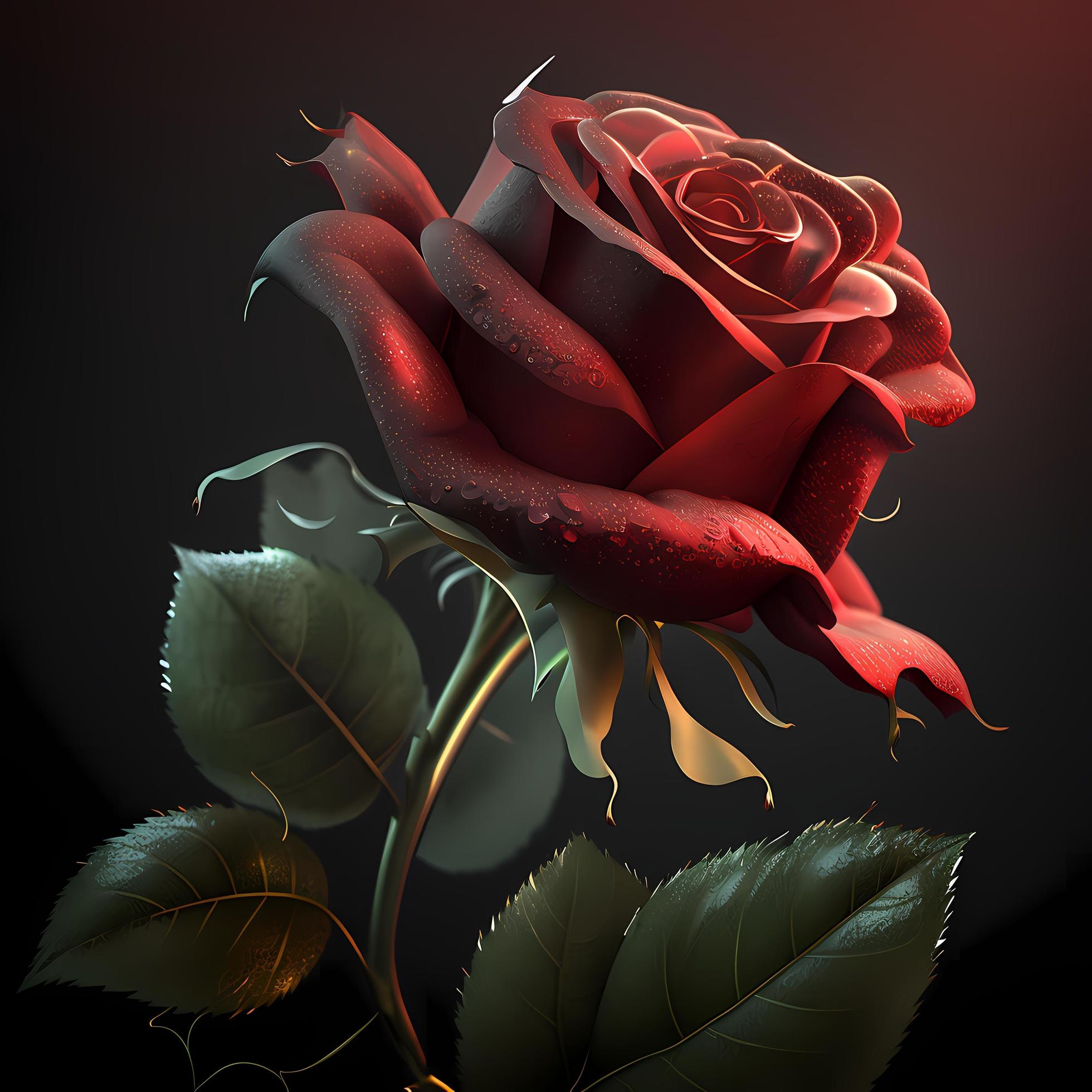 flower rose AI Generated Stock Free