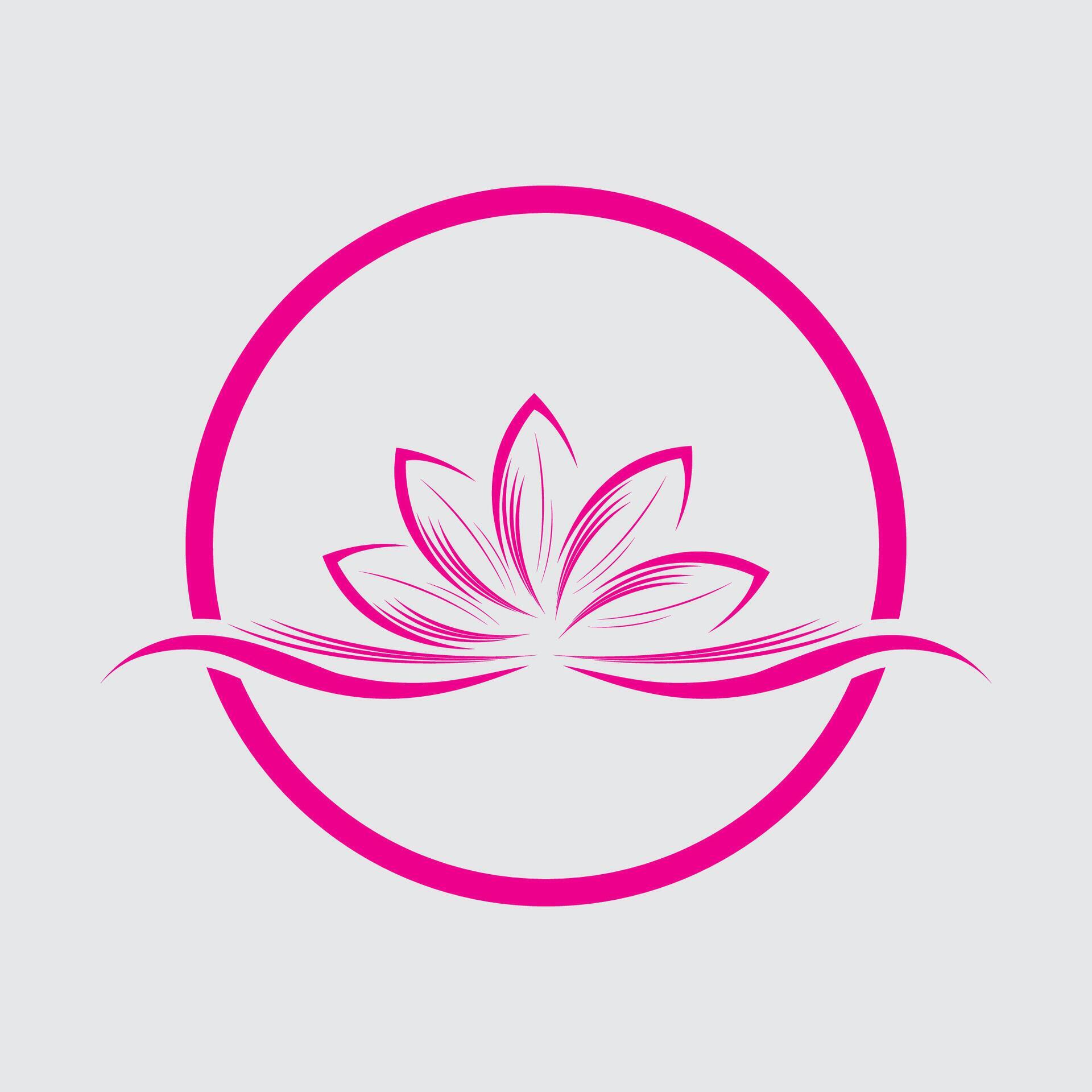 Vector lotus flower design for spa, yoga class, hotel and resort Stock Free