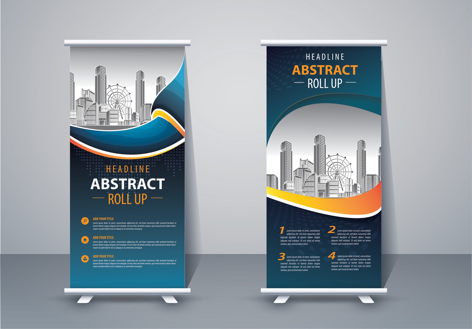 Vertical Banner Design Signboard Advertising Brochure Flyer Template X-banner and Street Business Flag of Convenience, Layout Background Free Vector