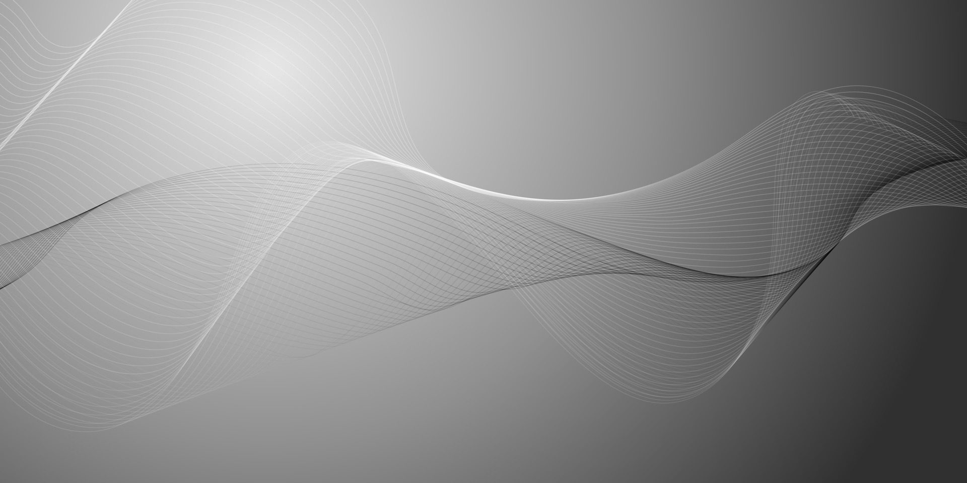 monochrome banner of flowing lines design Free Vector