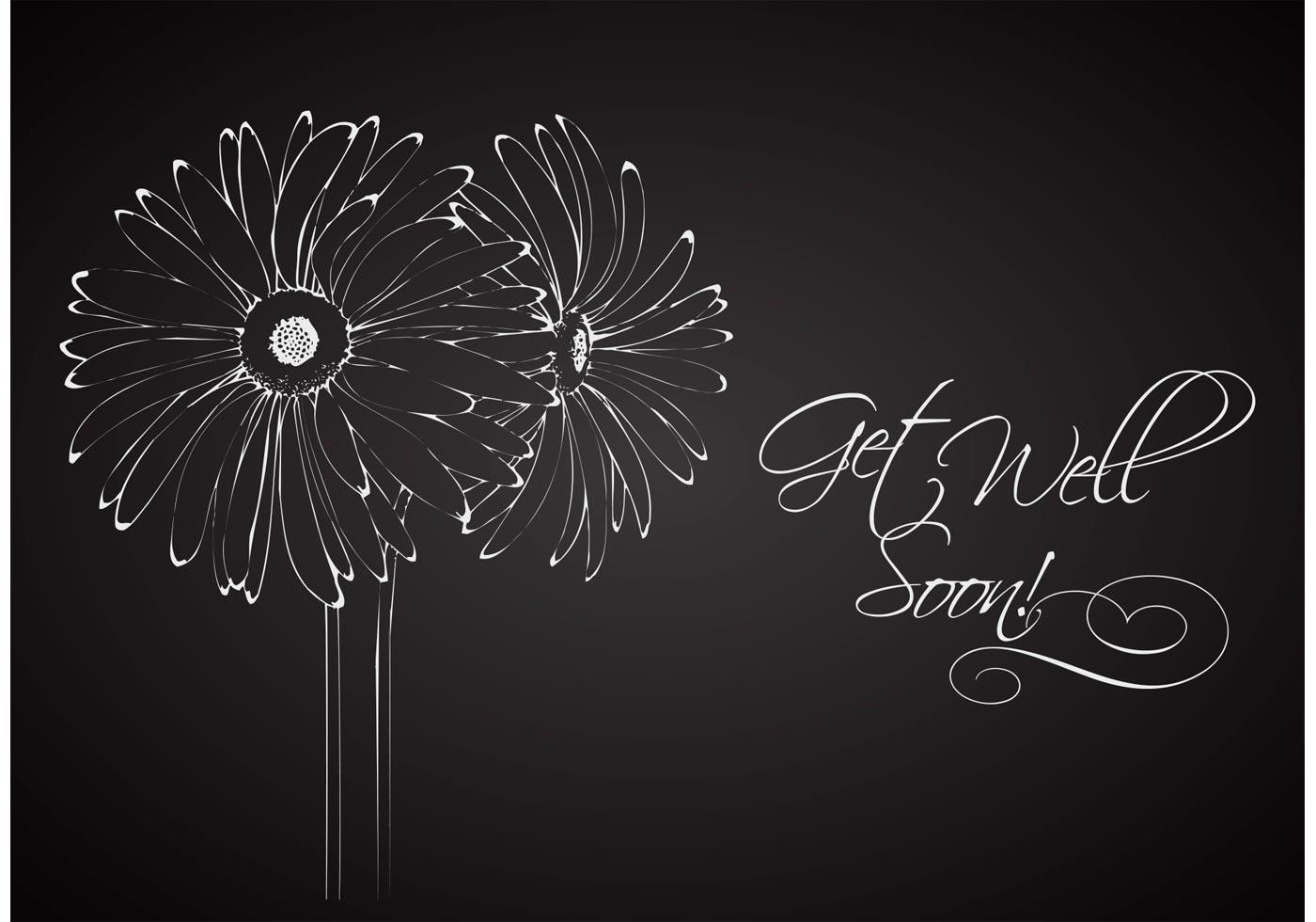 Free Drawn Floral On Blackboard Stock Free and Free SVG