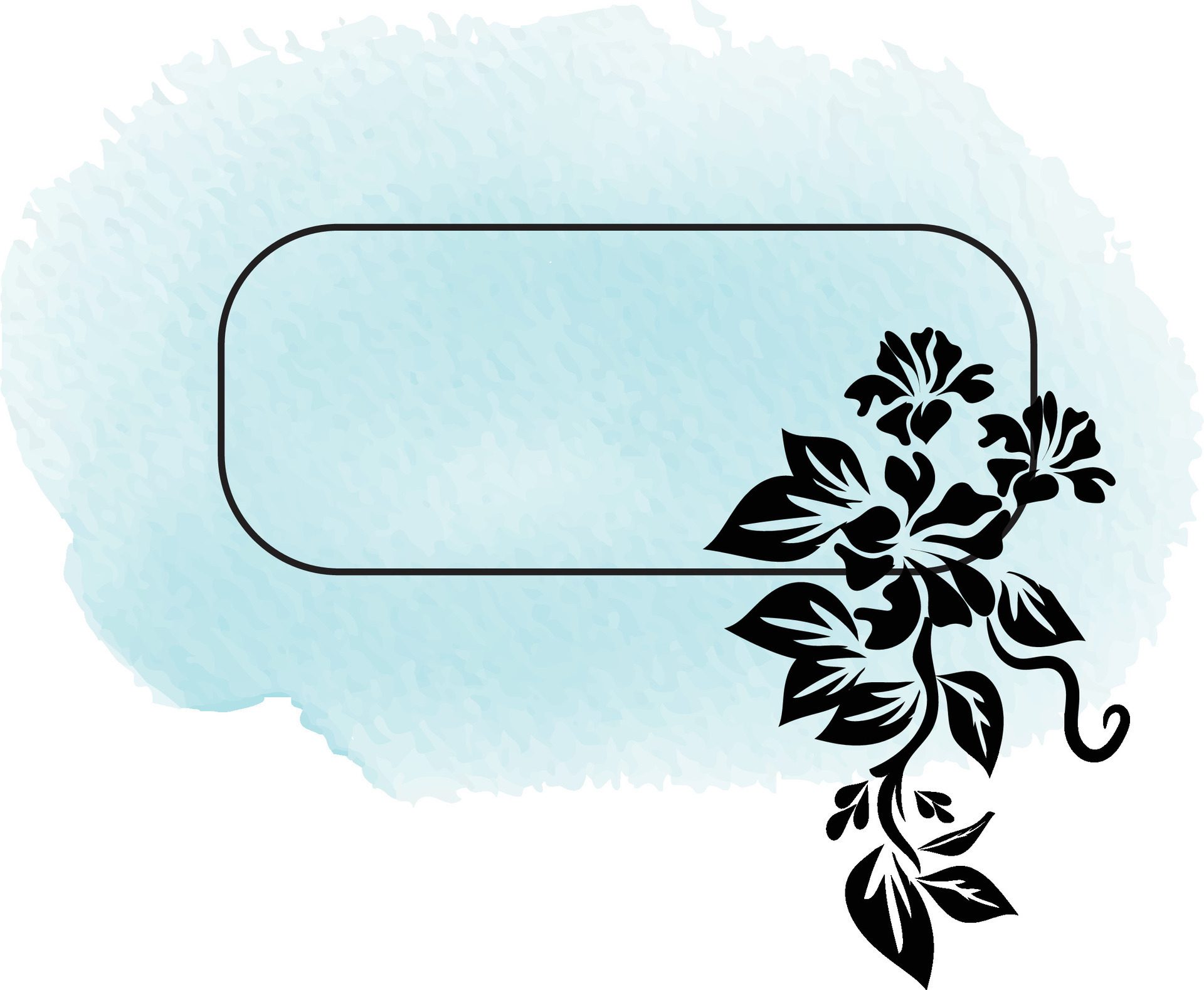 realistic hand drawn flowers with blank banner Free Vector