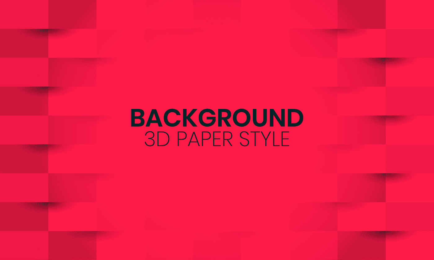 Red Background with Paper Cut Style Free Vector