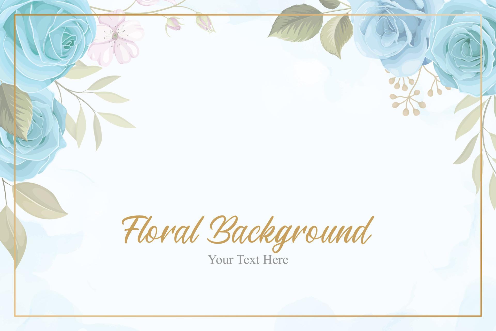 Beautiful floral background with blue flowers Stock Free and Free SVG