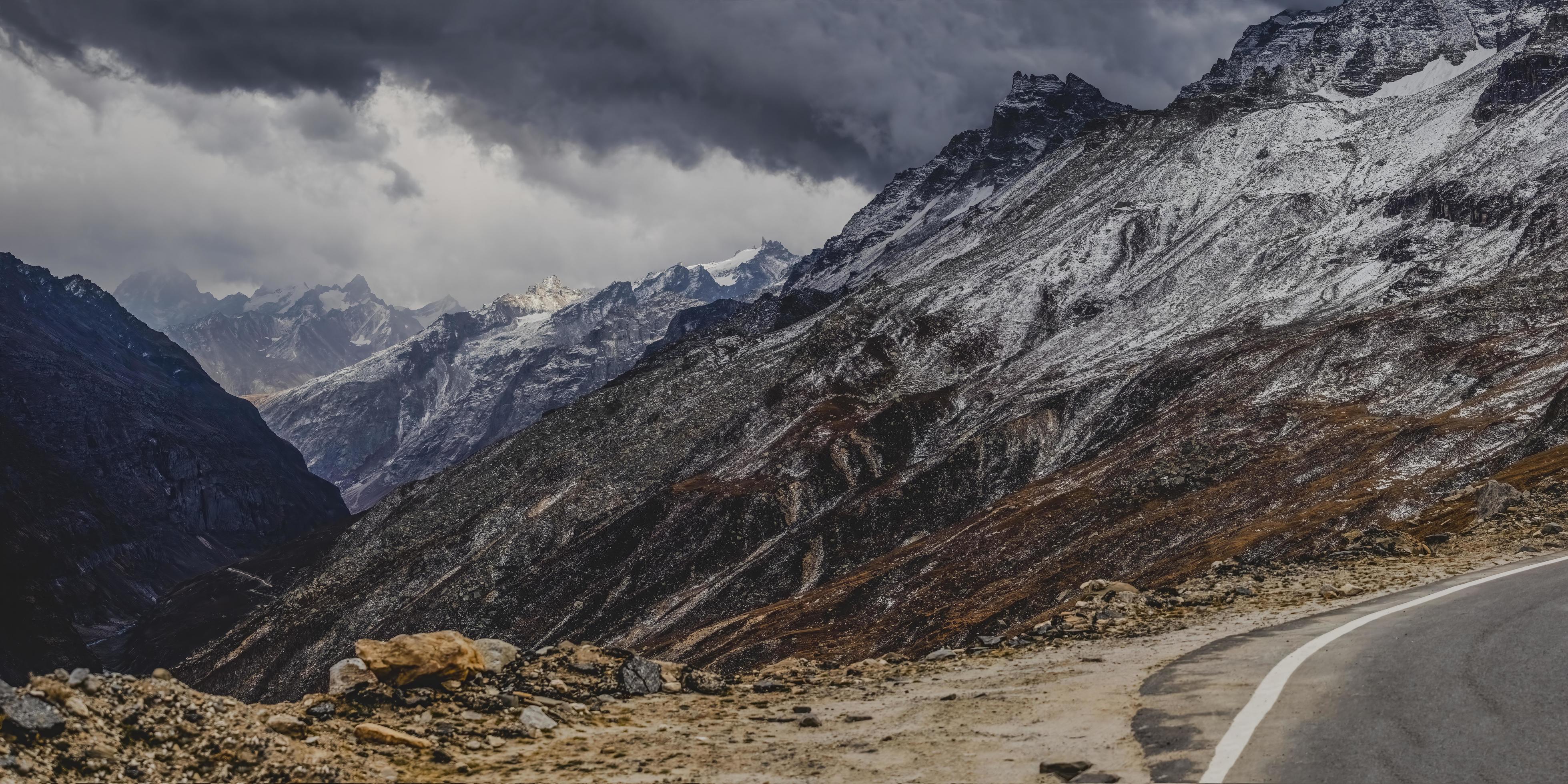 Panoramic Himalayan mountainscapes Stock Free