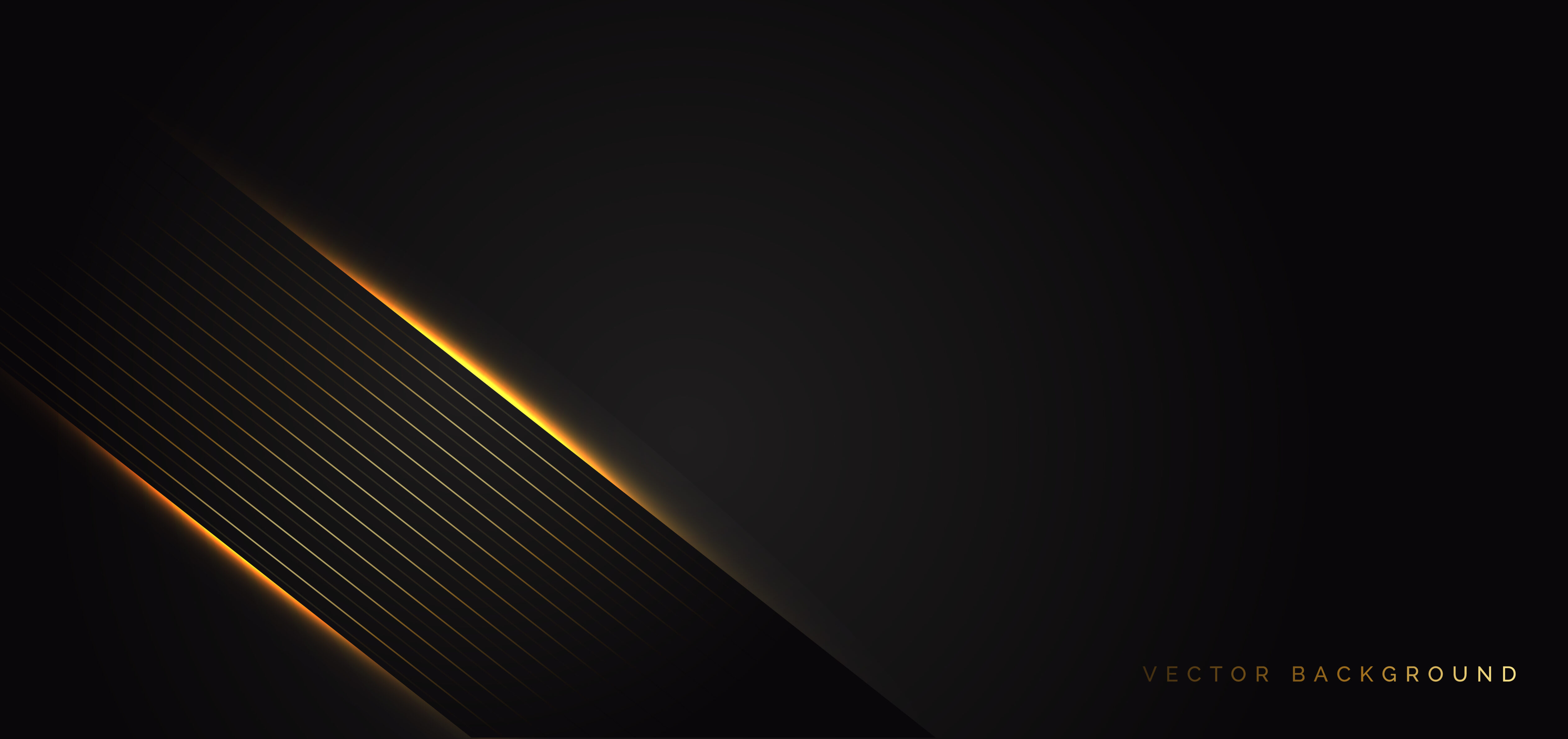 Dark banner with golden light detail in a luxury style background Free Vector