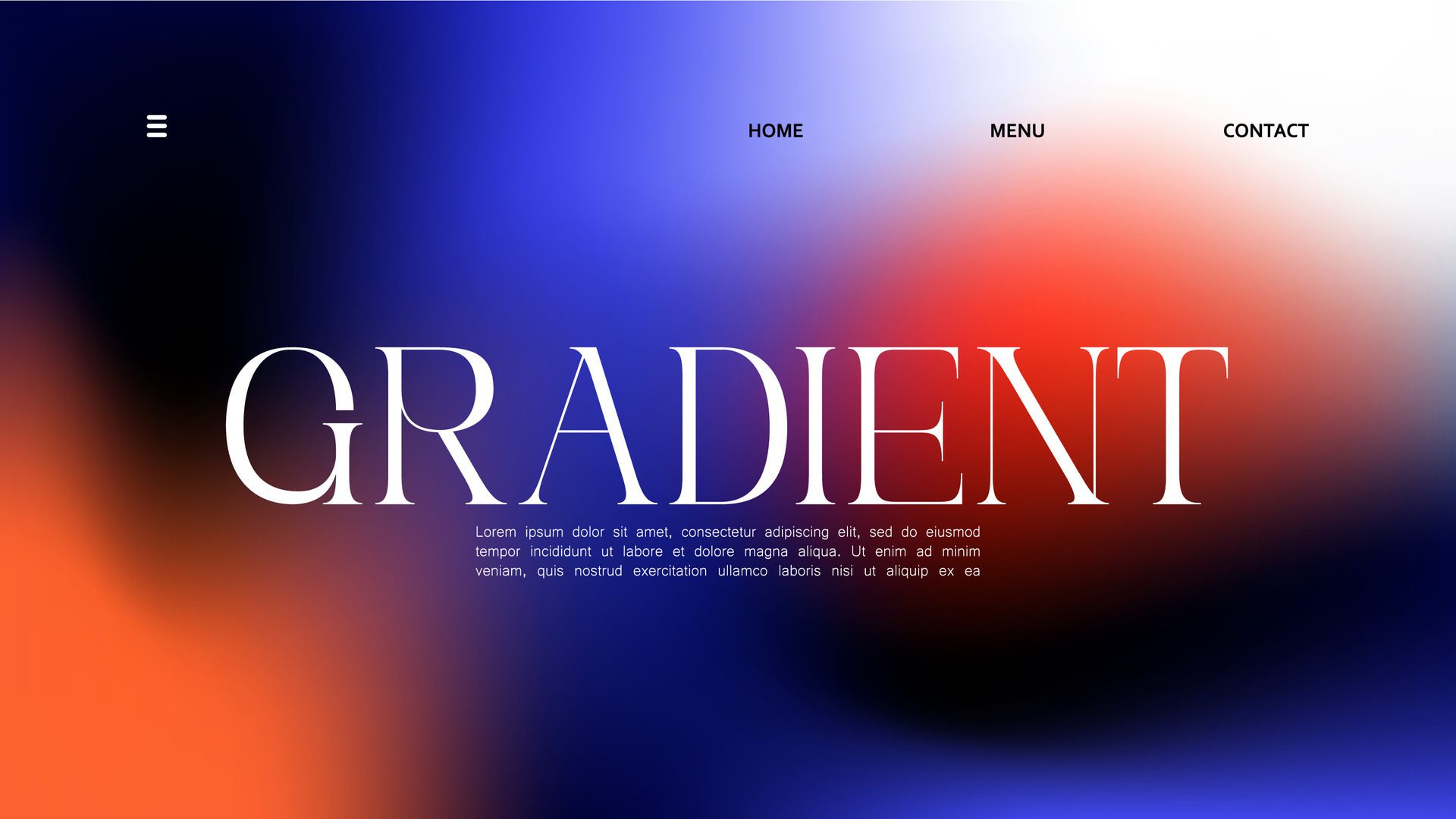 Background black gradient abstract landing page design. illustration. Blend the colors of the liquid banner. Free Vector