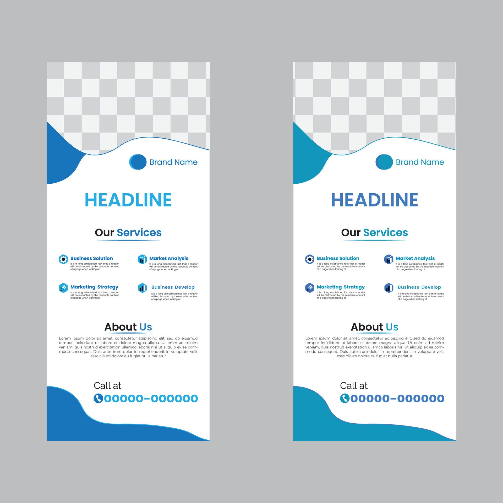 Roll up banner design for business advertisement Free Vector