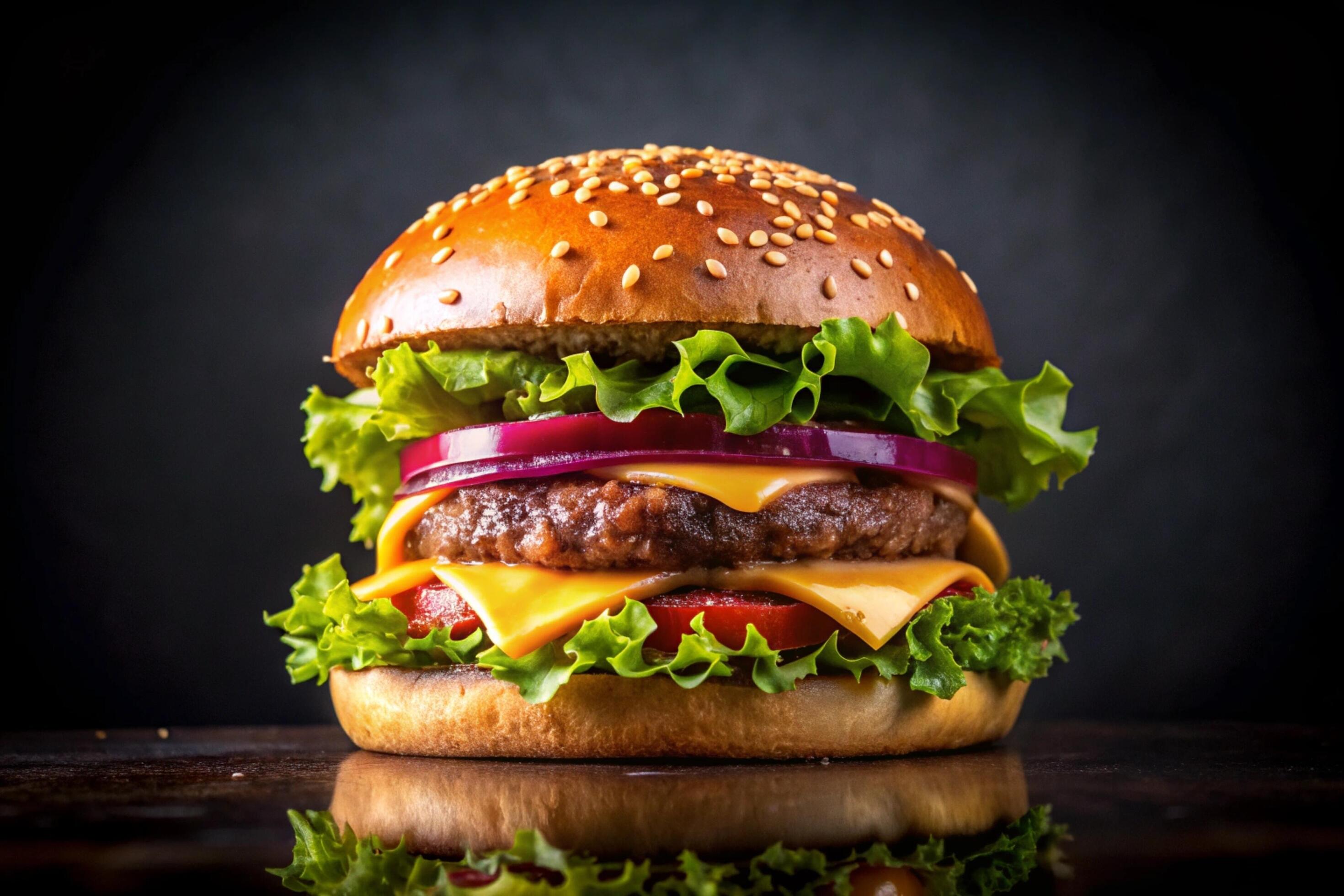 Burger photo isolated on clean background Stock Free