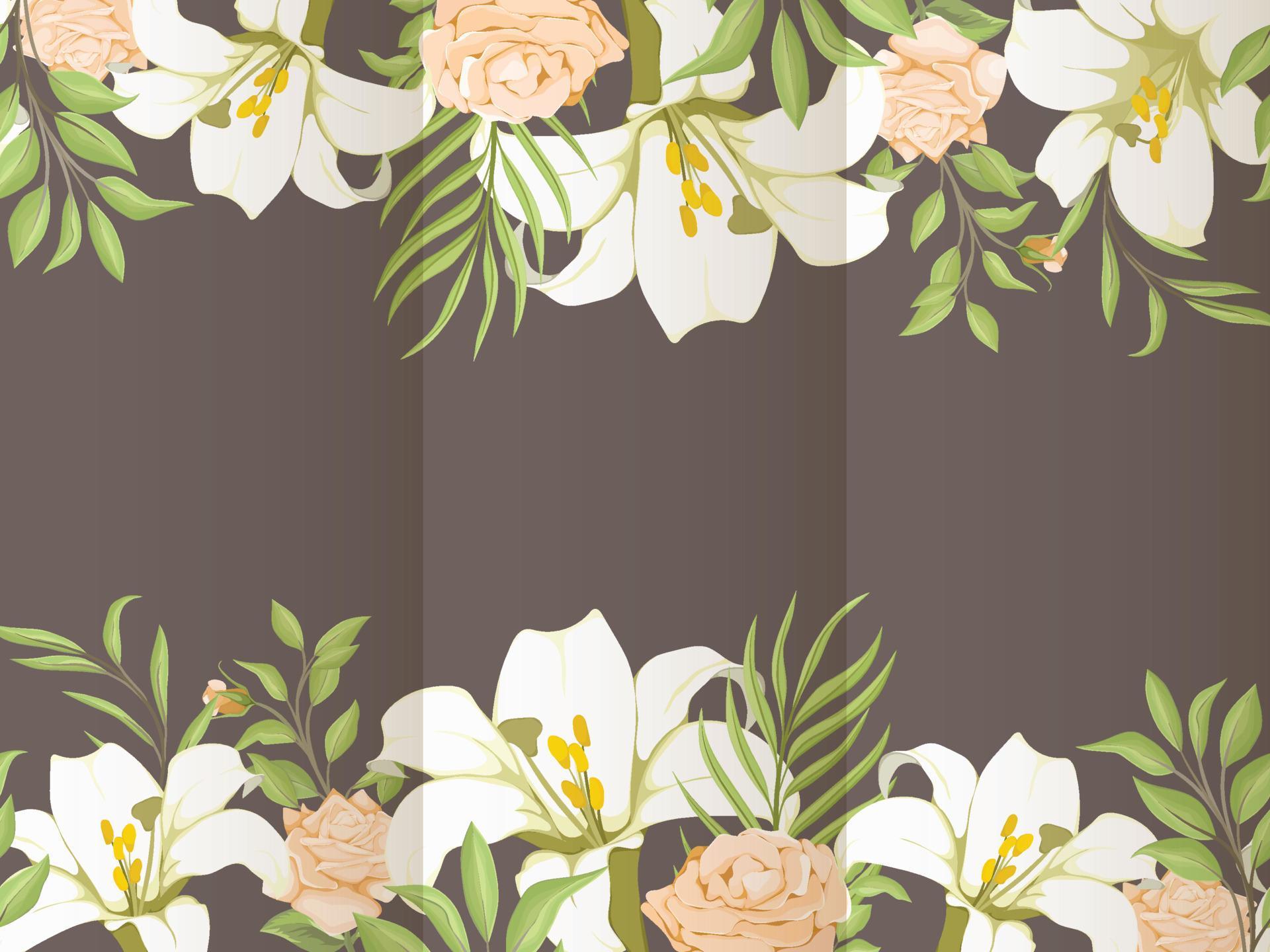 Beautifull Seamless Pattern Design with Lily Flowers Stock Free