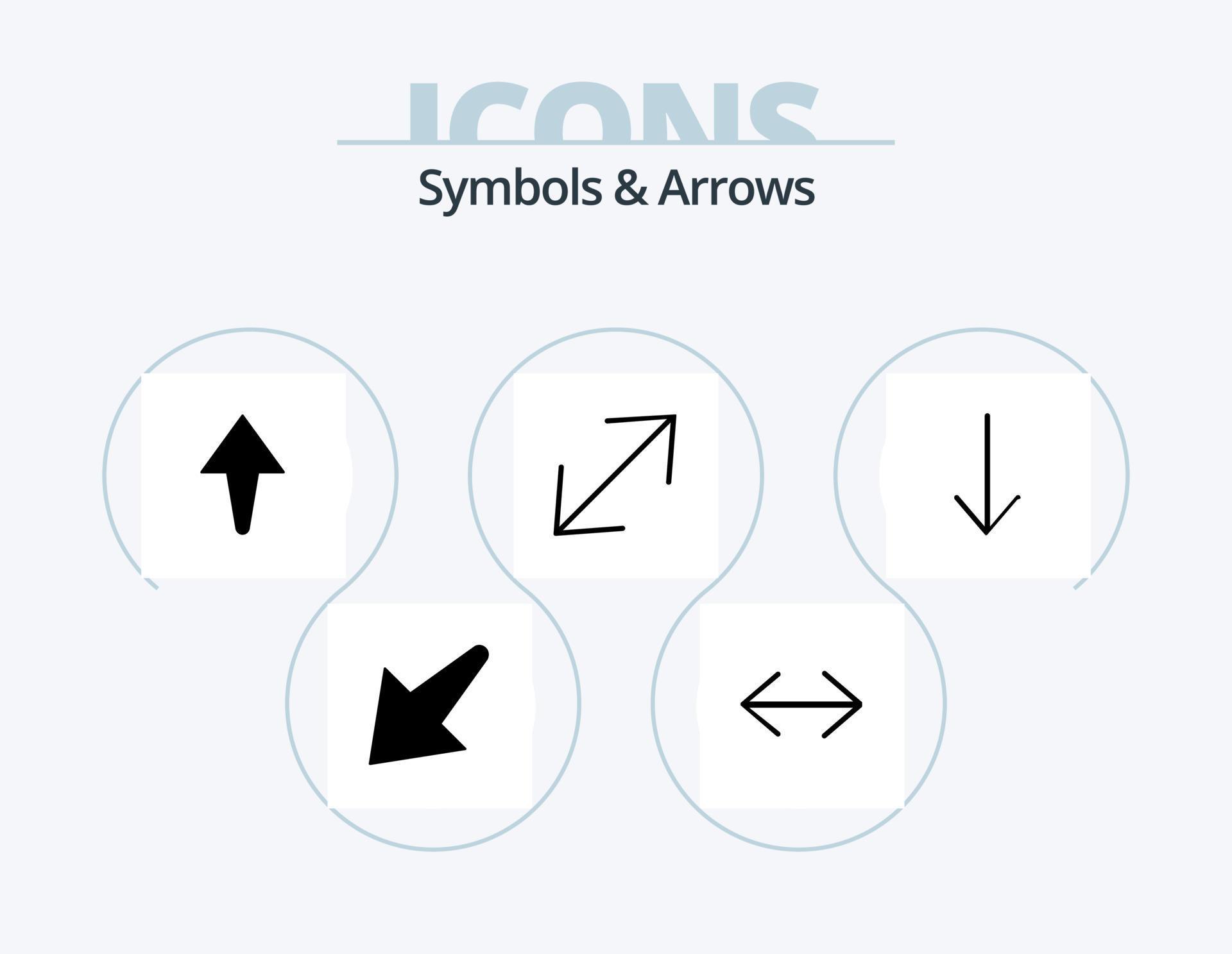 Symbols and Arrows Glyph Icon Pack 5 Icon Design. . up. . arrow Stock Free