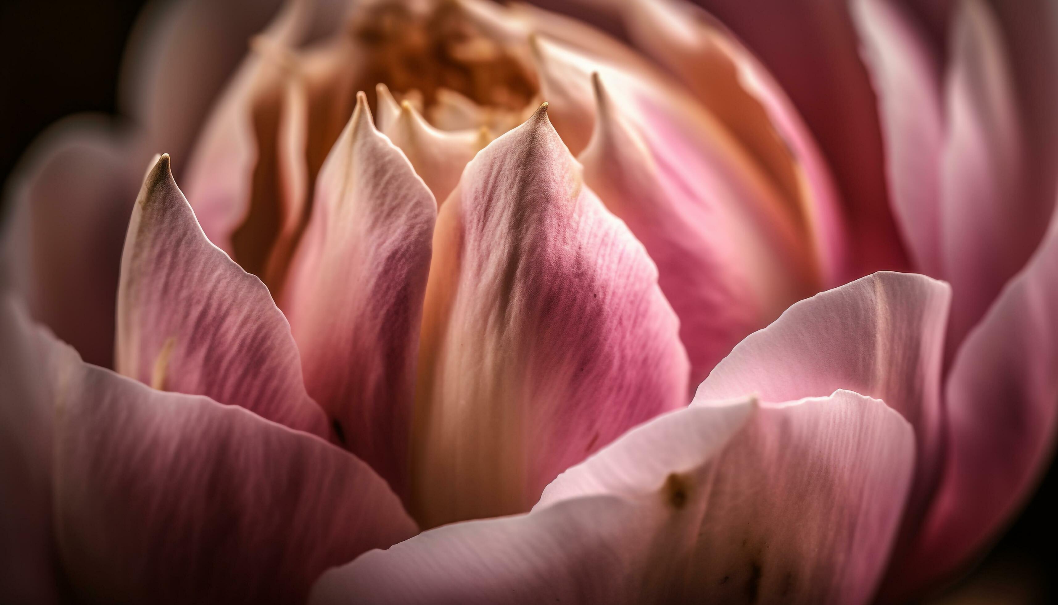 Vibrant pink and purple petals adorn single dahlia flower generated by AI Stock Free