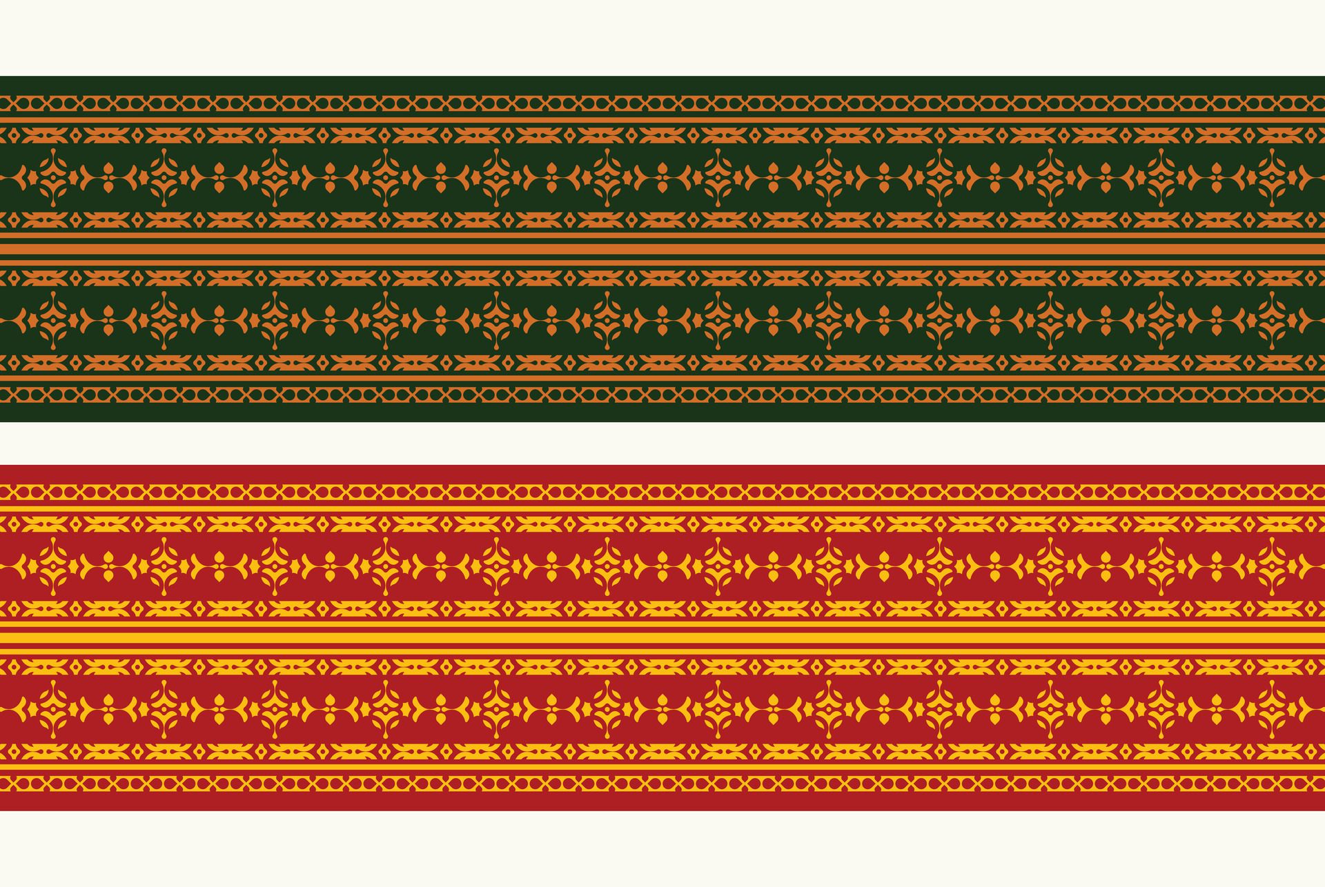 Henna banner border with colorful border Free Vector