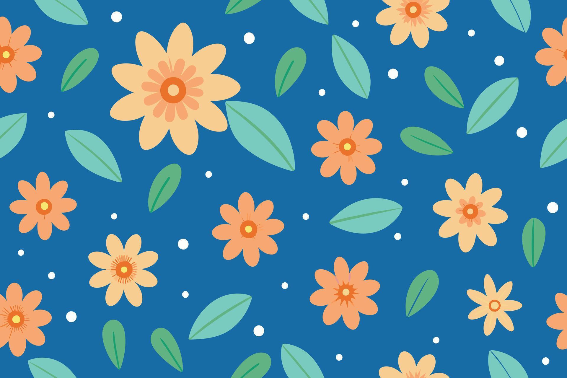 Seamless Pattern Elements Flower Ditsy Stock Free