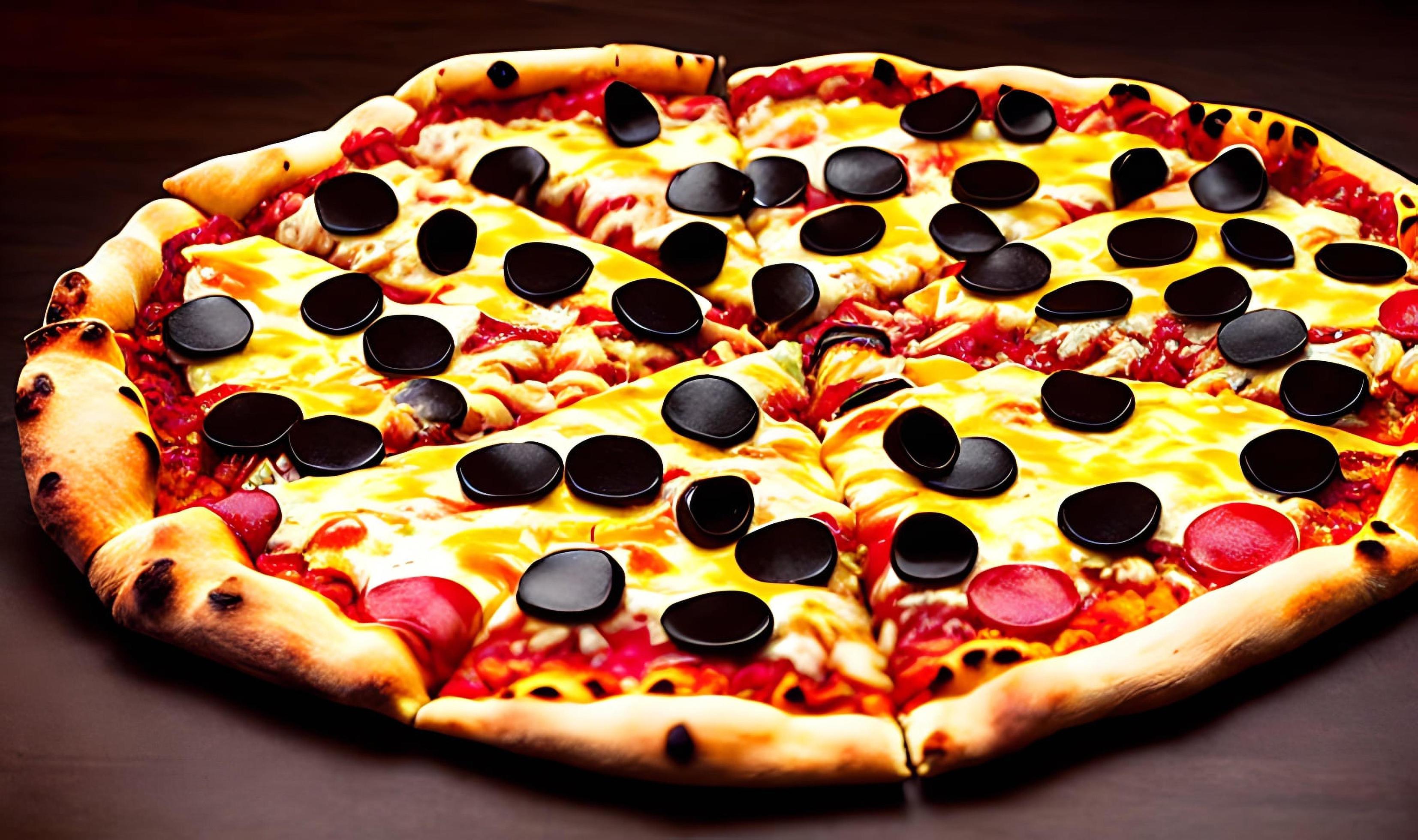 Pizza. Traditional Italian cuisine fast food. Stock Free