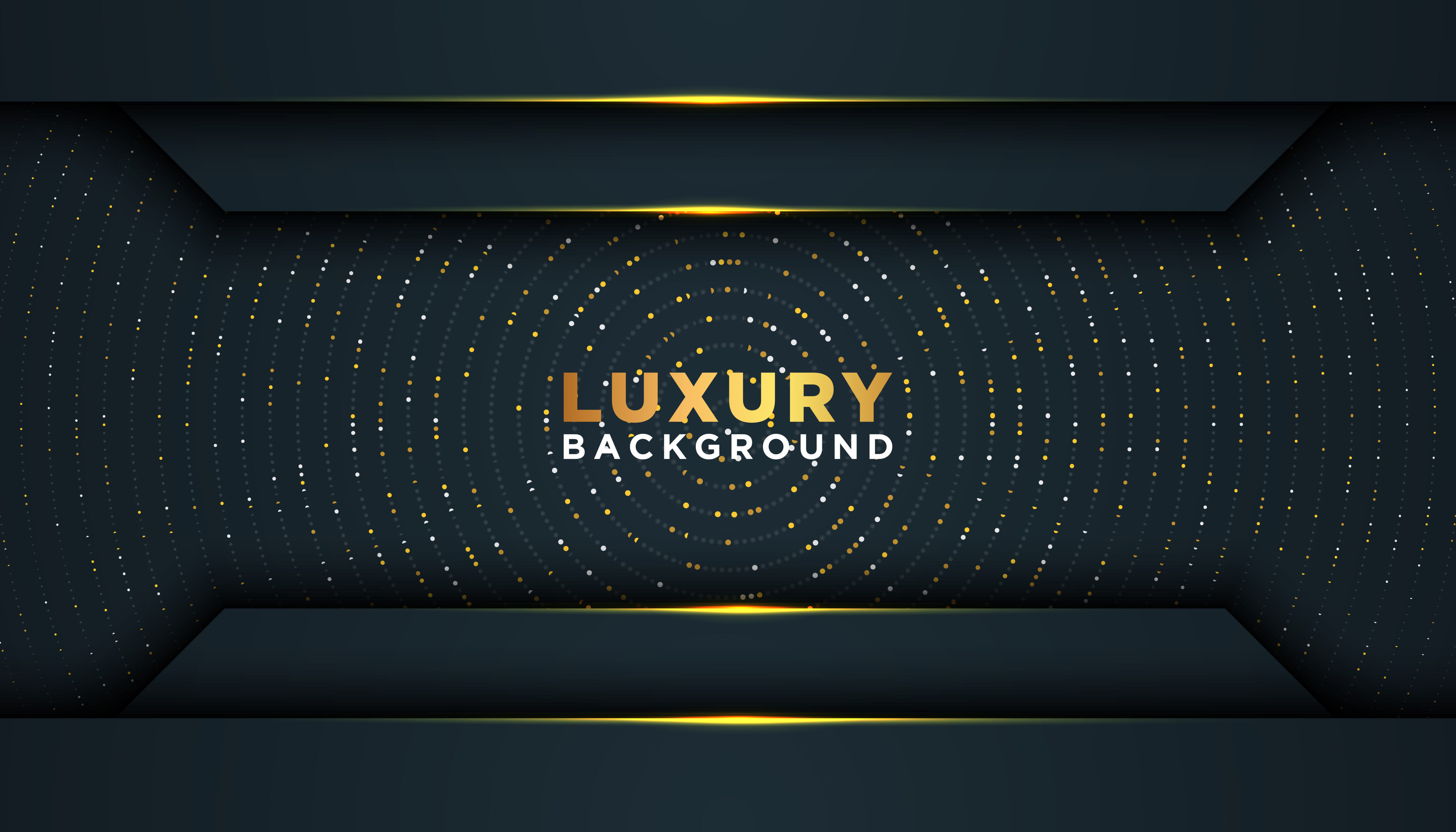 Dark Luxury 3D Geometric Frame Free Vector