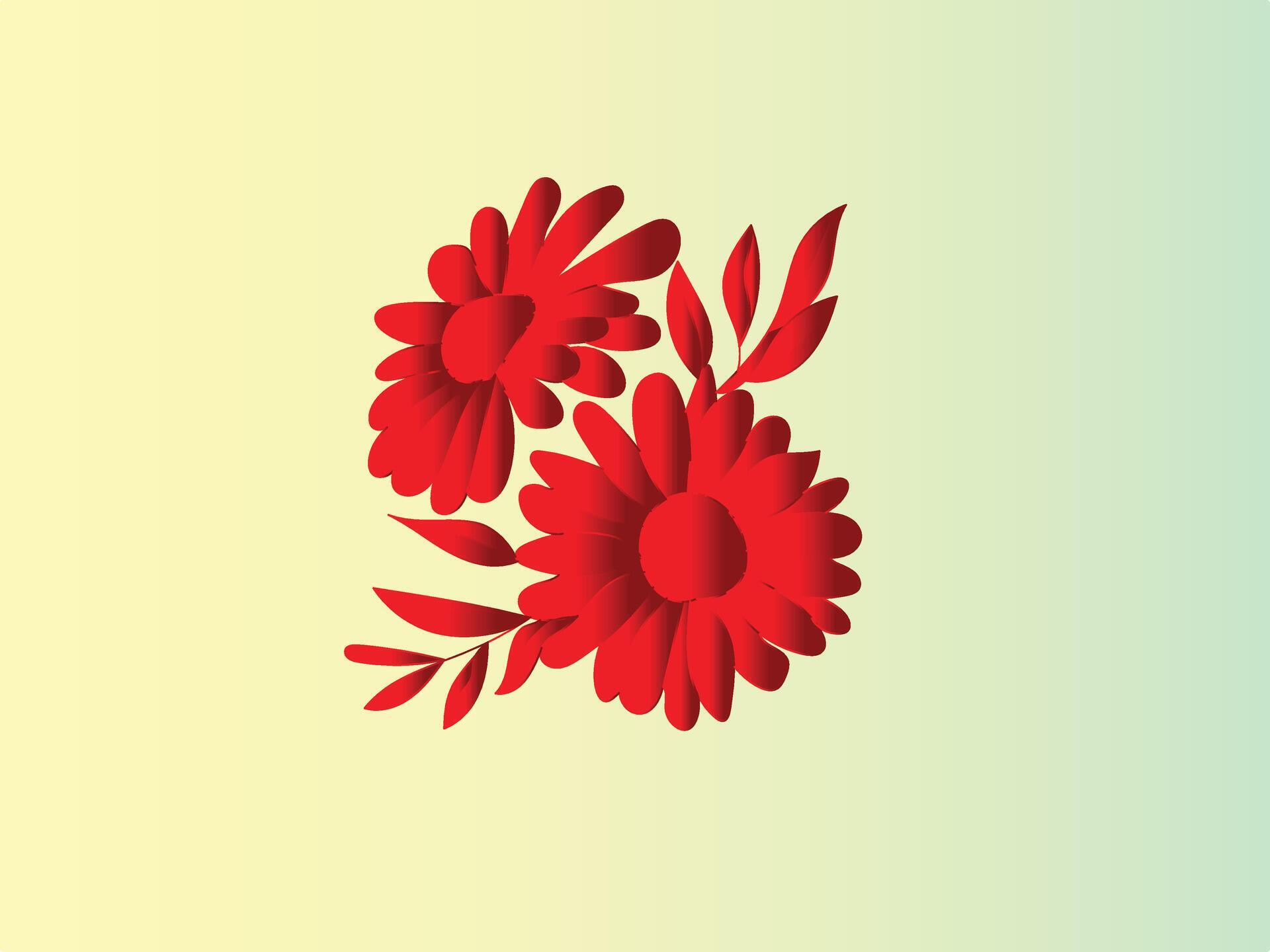 Hand drawn simple flower outline Stock Free