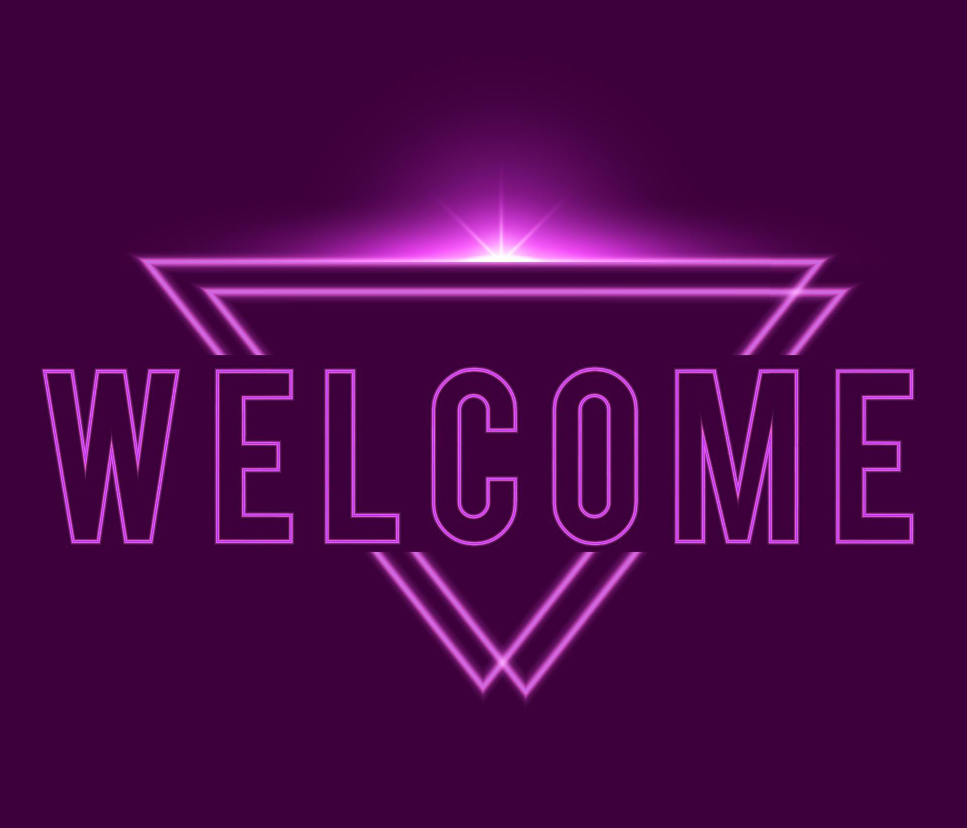 Purple glowing Neon Signs. Three Arrows. Vector illustration Stock Free