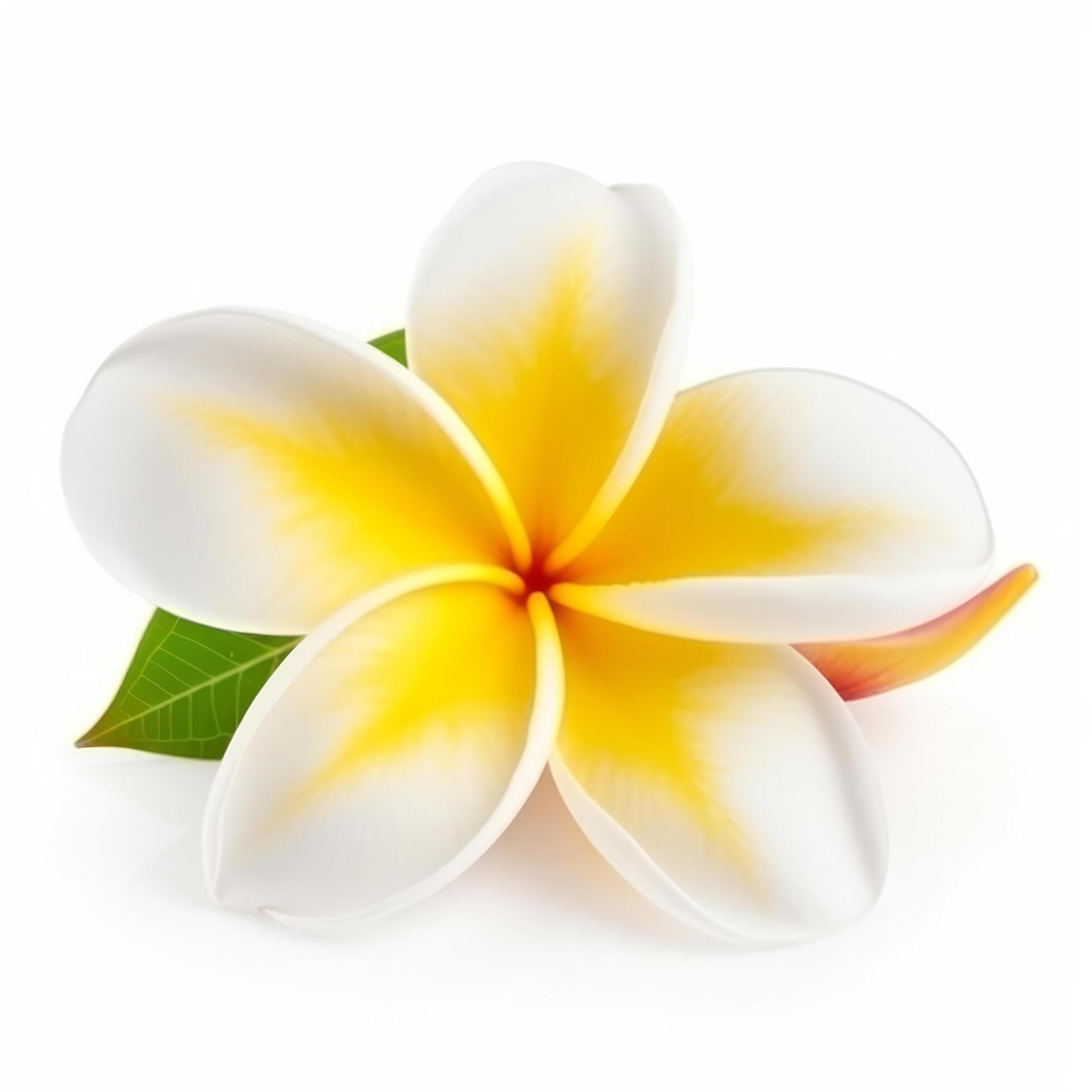 Plumeria flower isolated. Illustration Stock Free