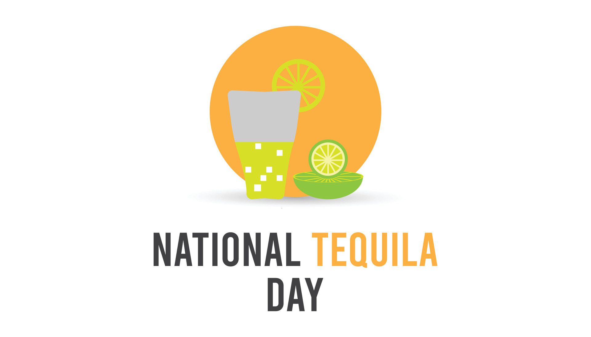 National Tequila Day observed every year in July. Template for background, banner, card, poster with text inscription. Free Vector