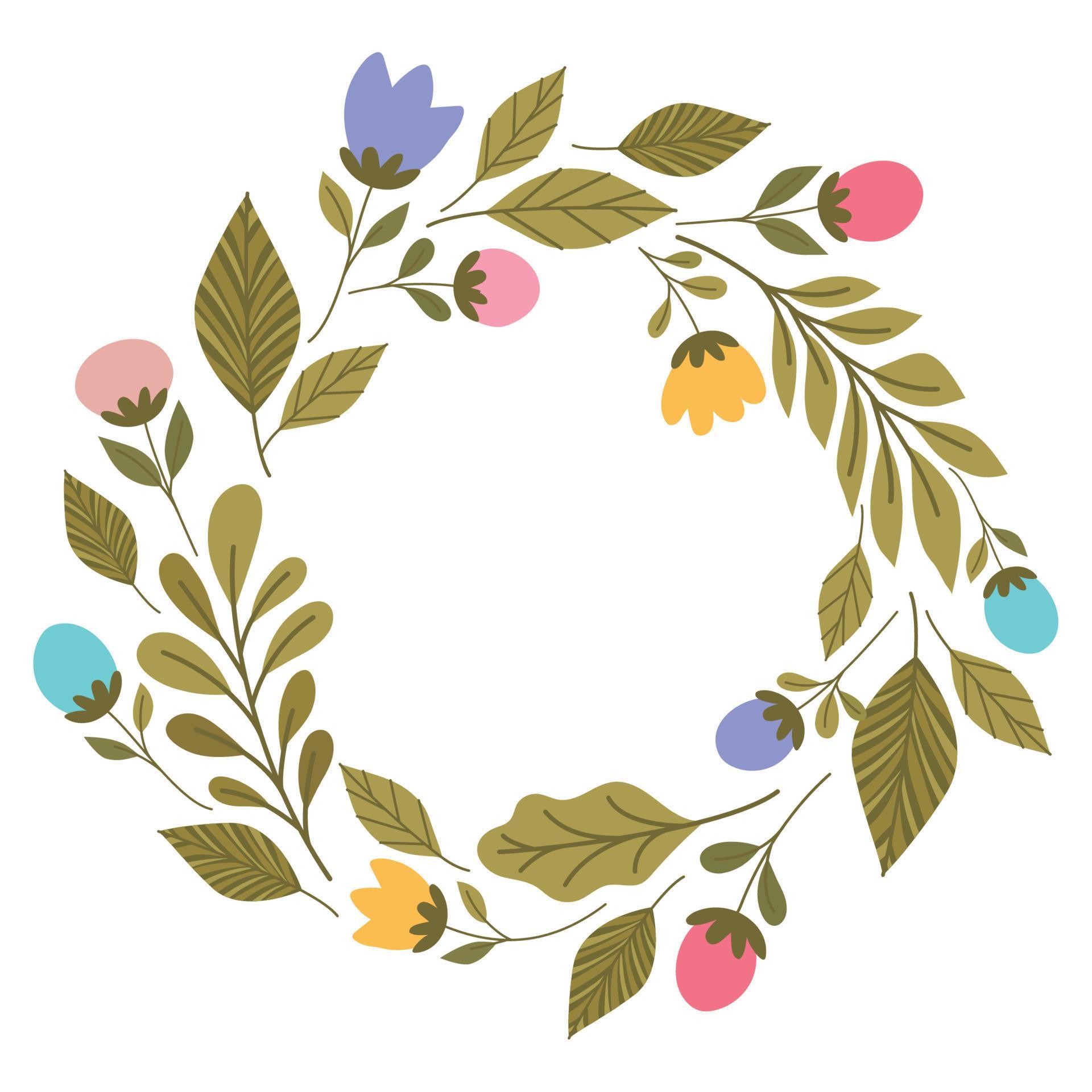 flower wreath illustration Stock Free