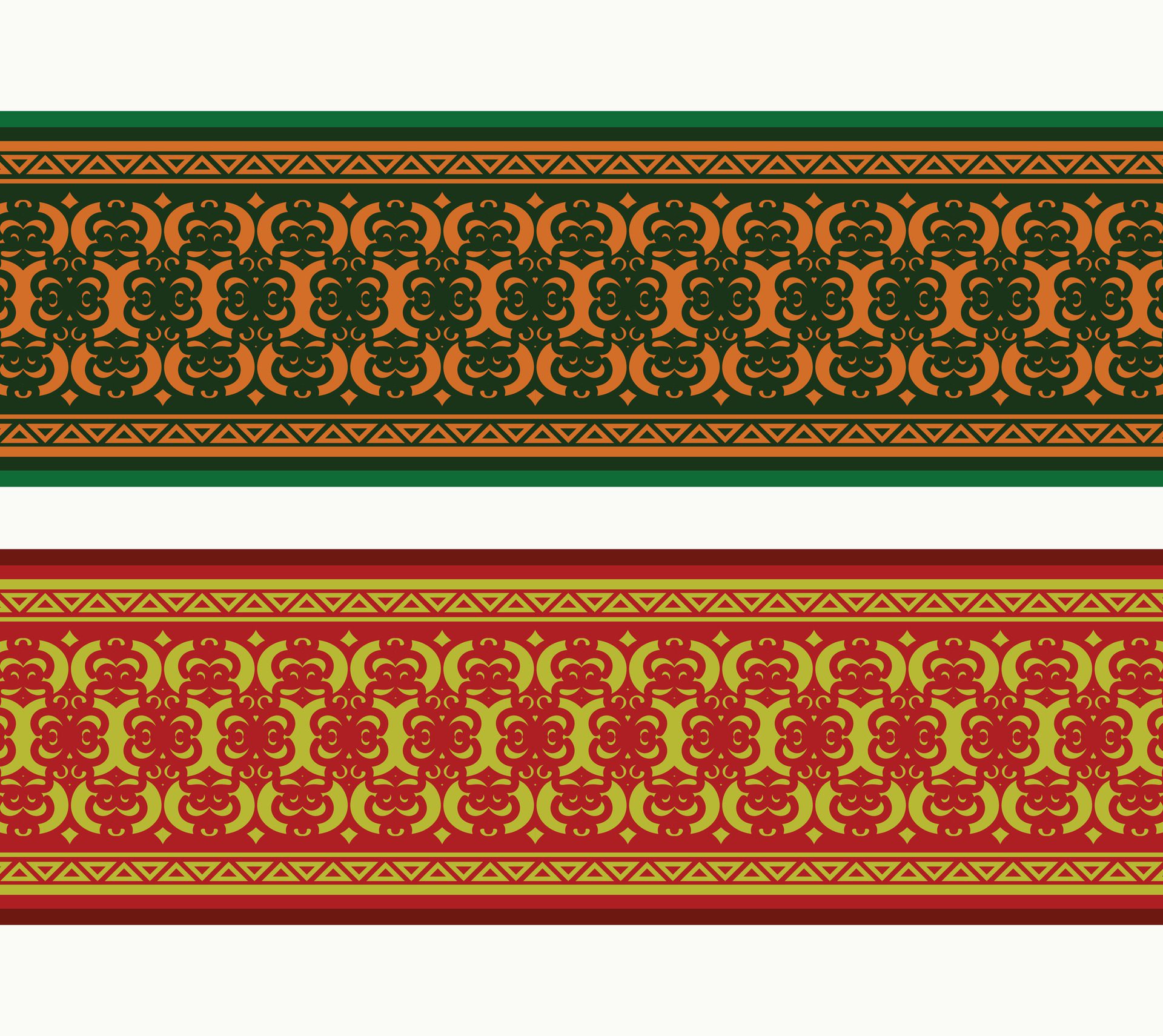 Henna banner border with colorful border Free Vector