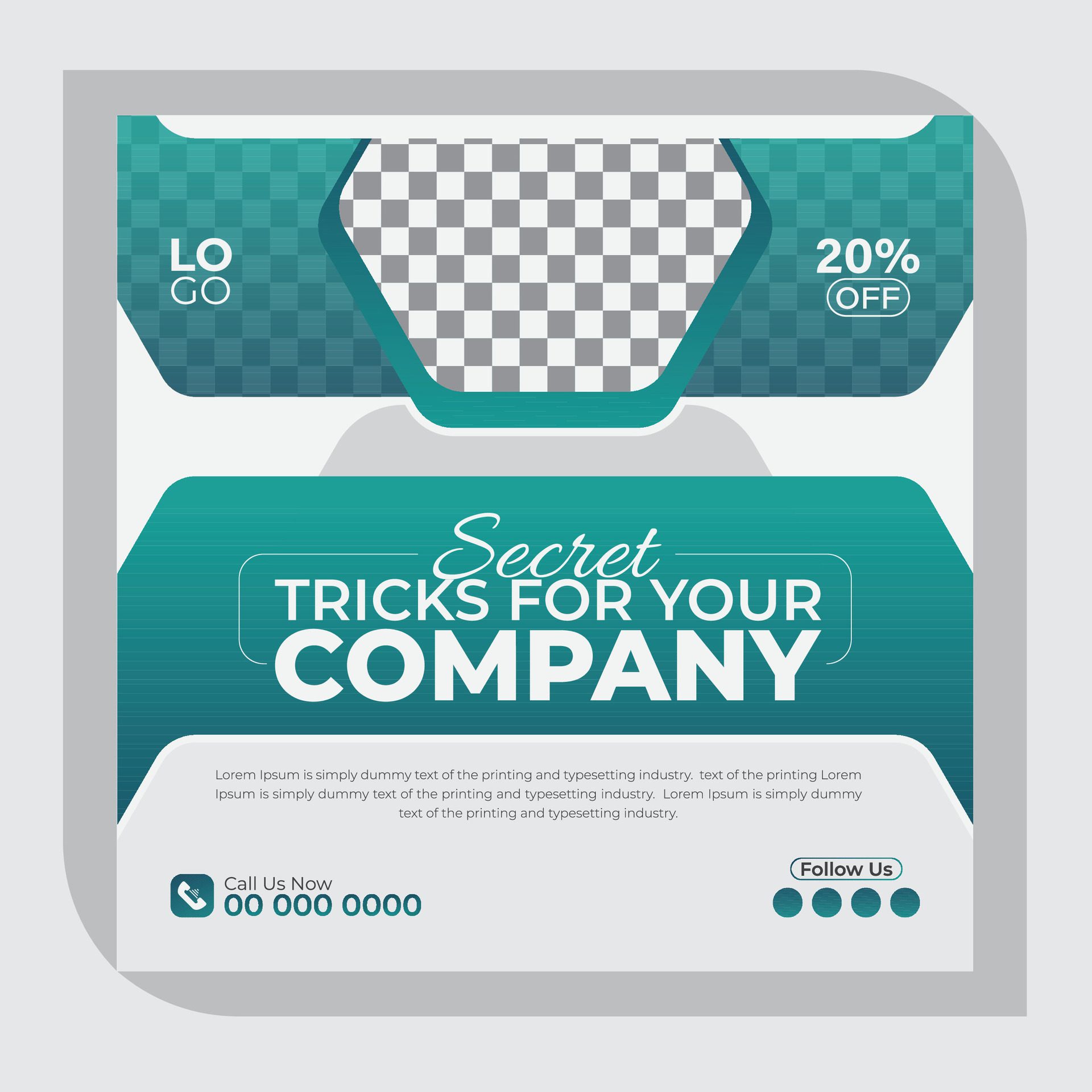 Secret tricks for your company a social media post banner for your business, Stylish and colorful design Free Vector